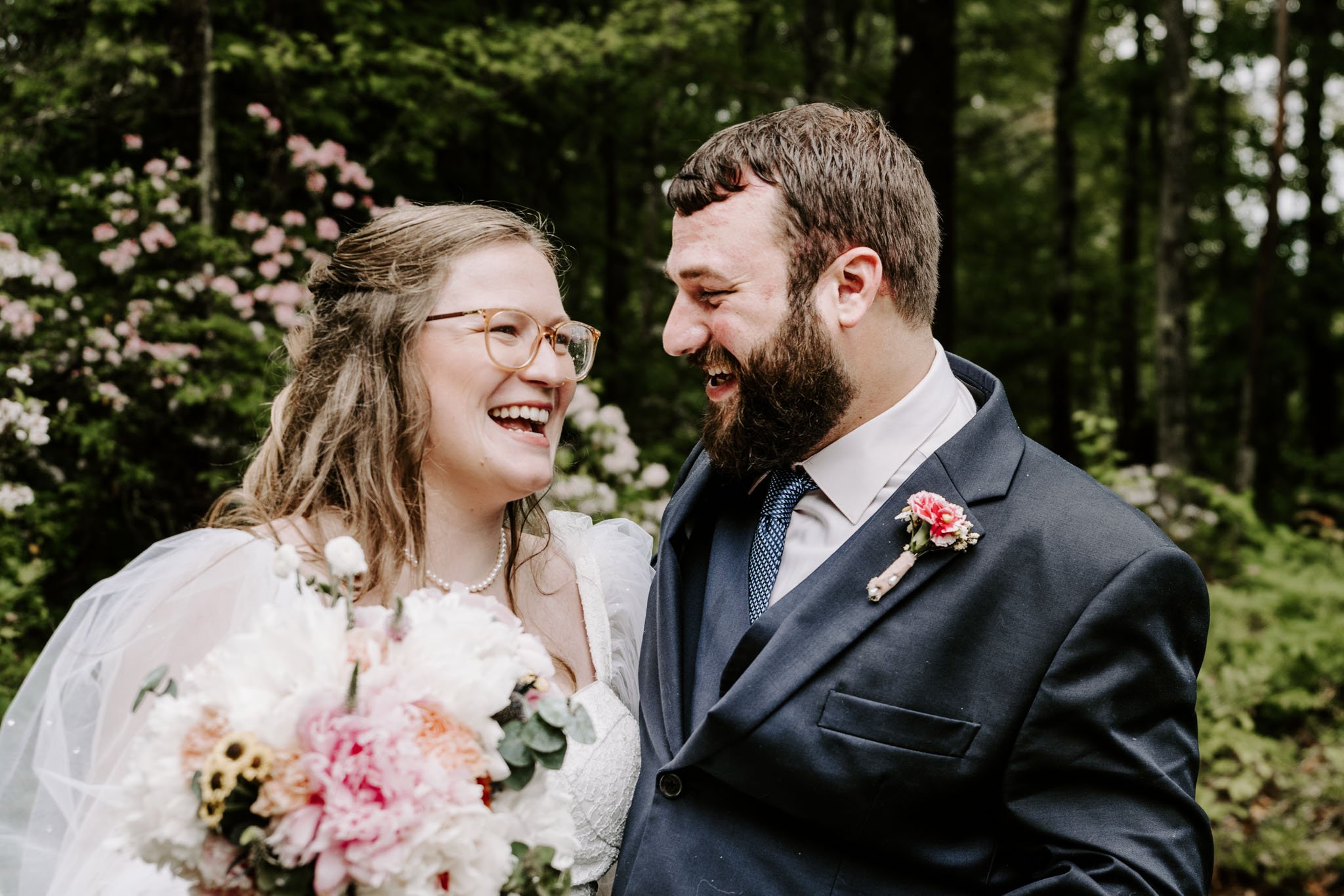 Wedding couple's portrait by a Colorado wedding photographer