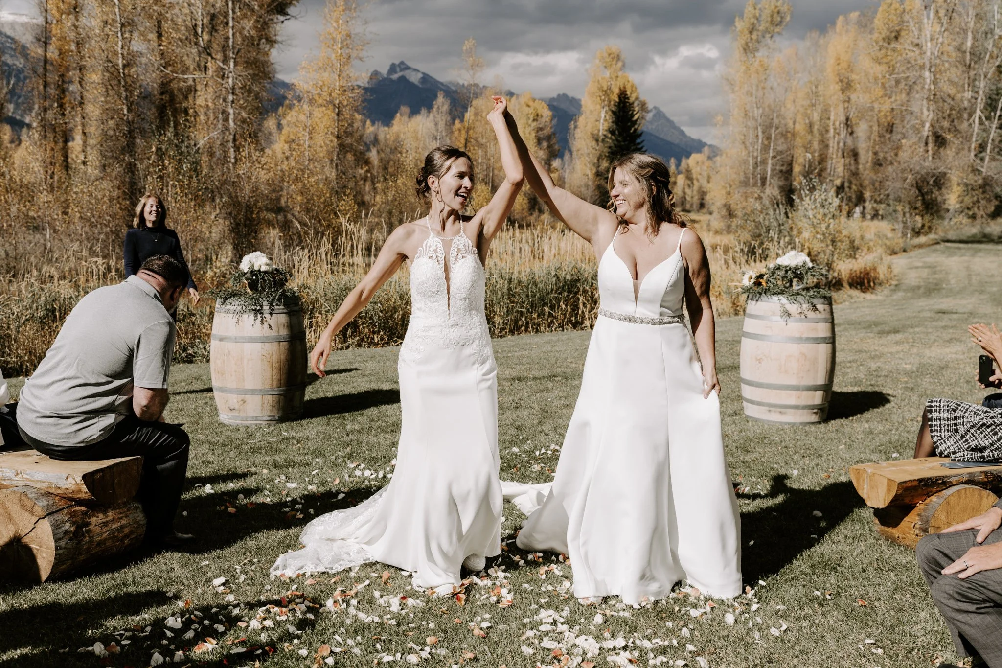 LGBTQ couple getting married in the Tetons