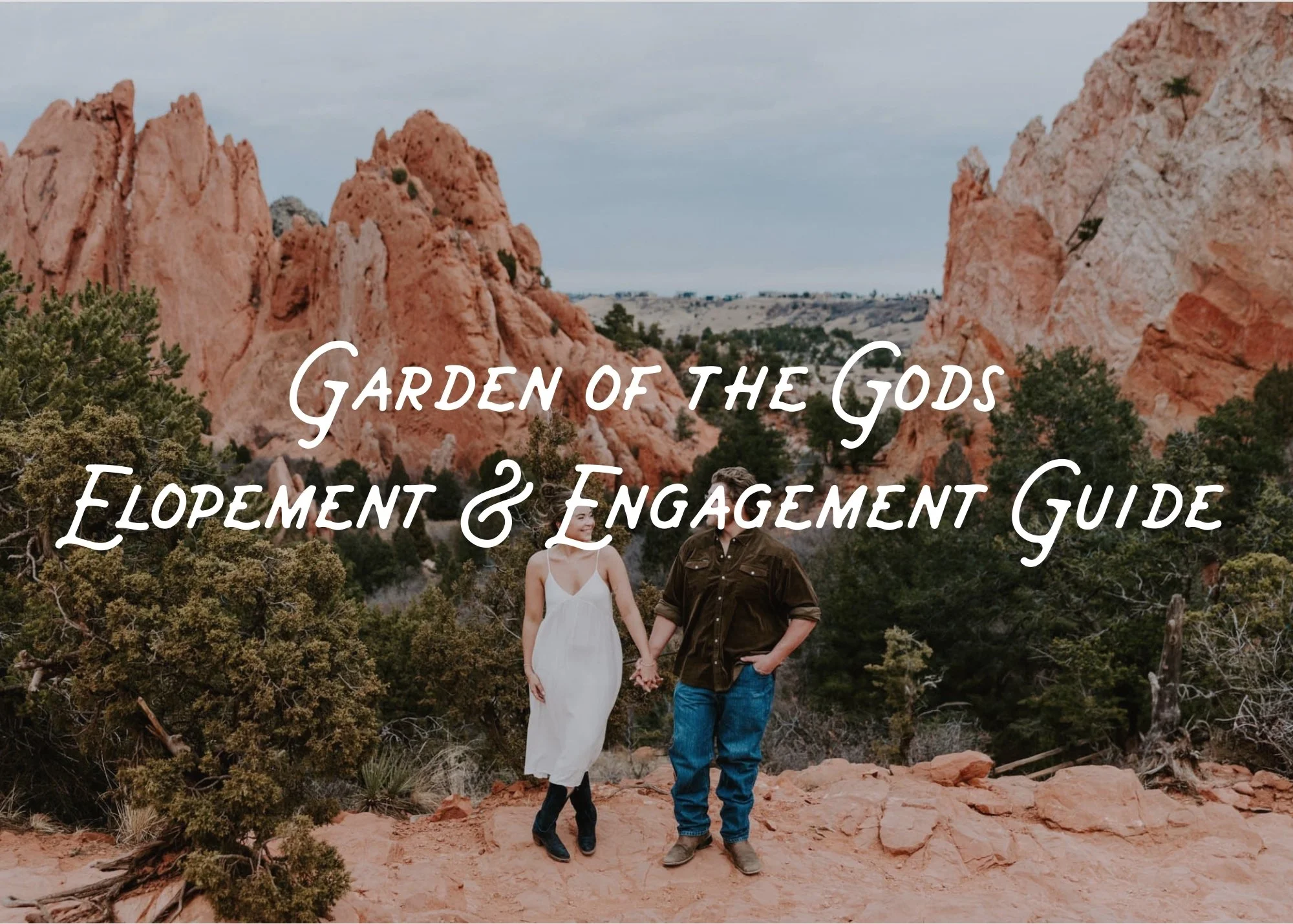 Garden of the gods engagement session photo in colorado