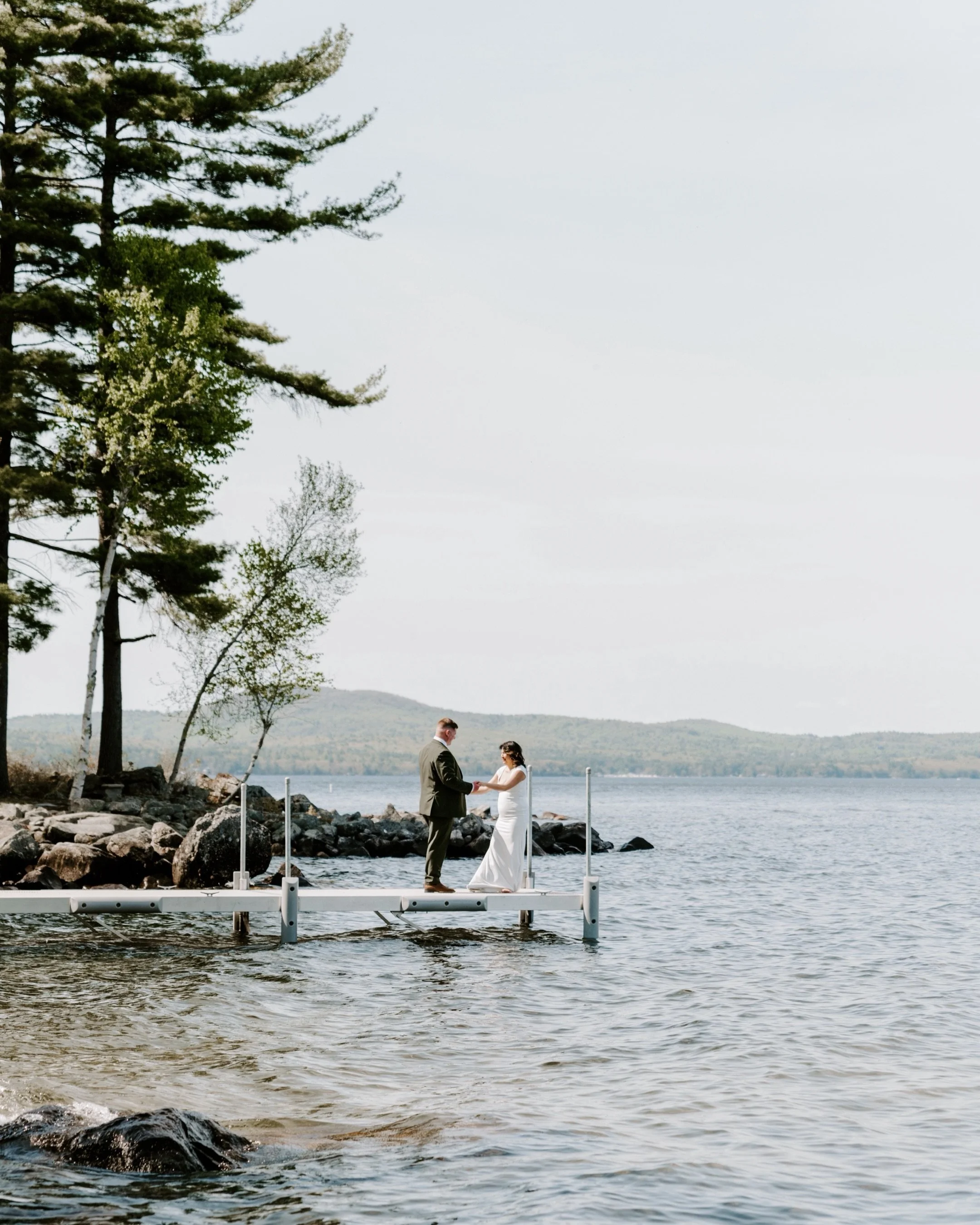 Molly &amp; Christian eloped at a Maine lake house yesterday on the most gorgeous spring day imaginable. They originally planned a wedding but realized this was more them 🌲

But also their dog Marley was the bestest boy and I am mildly obsessed with