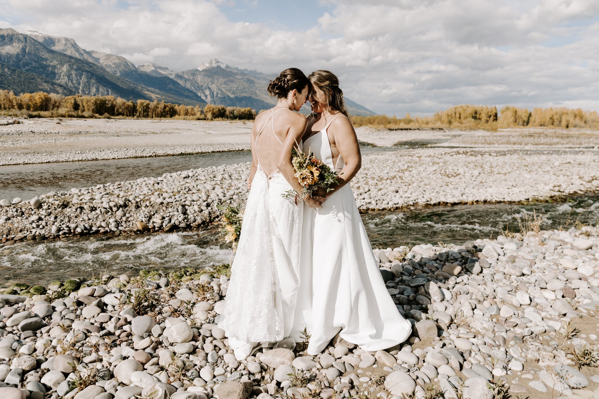LBTQ wedding portraits in the rocky mountains