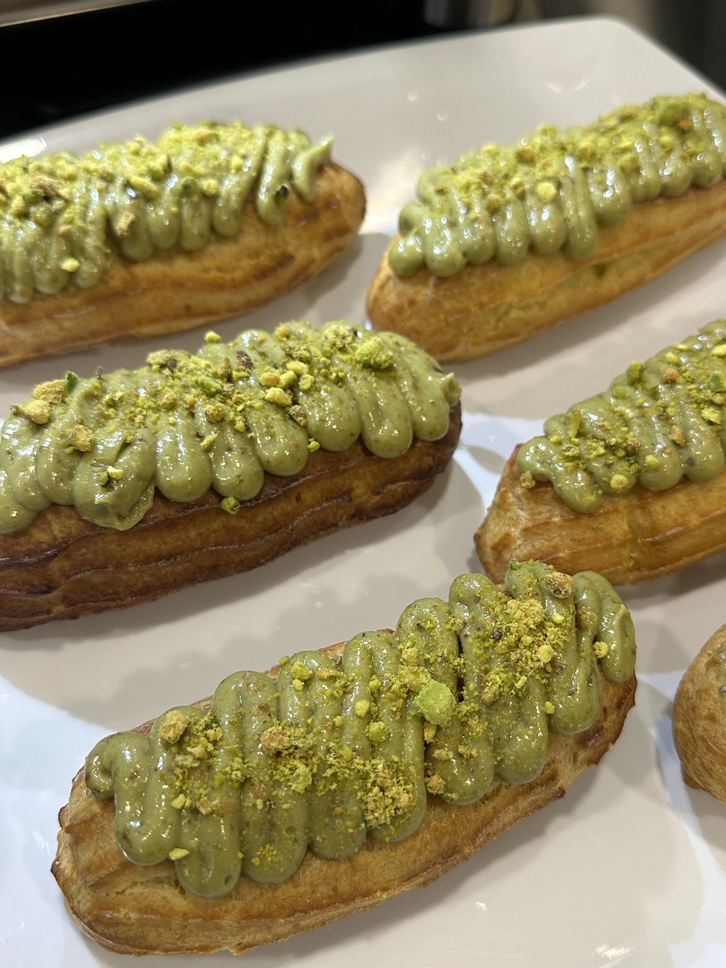 pistachio eclair