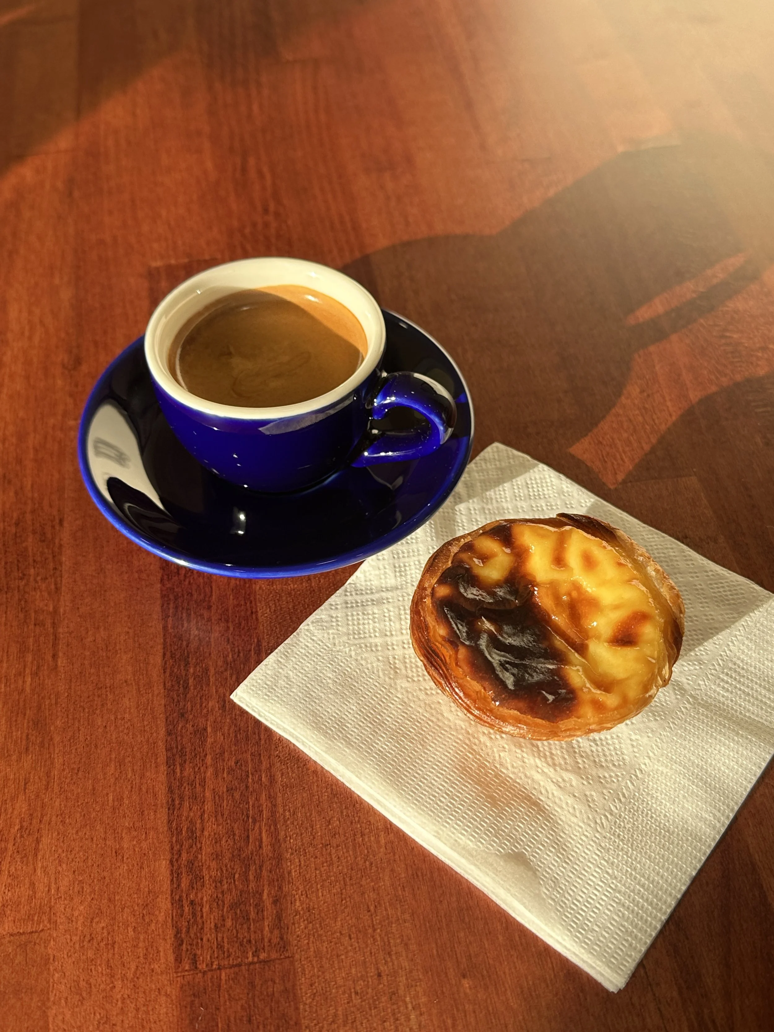 espresso and pastel de nata