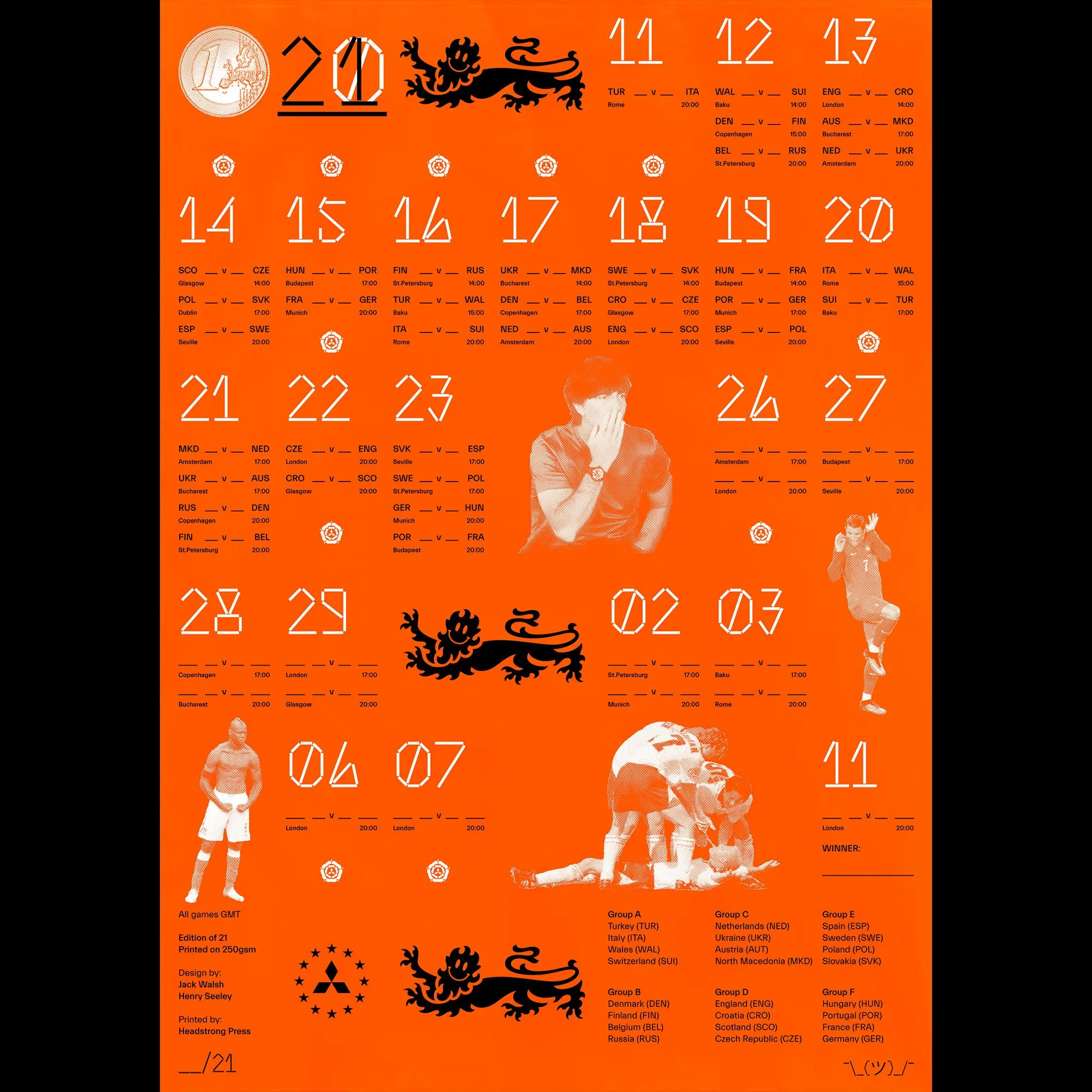 Jack Walsh X Henry Seeley | Euro 2020/21 Wallchart