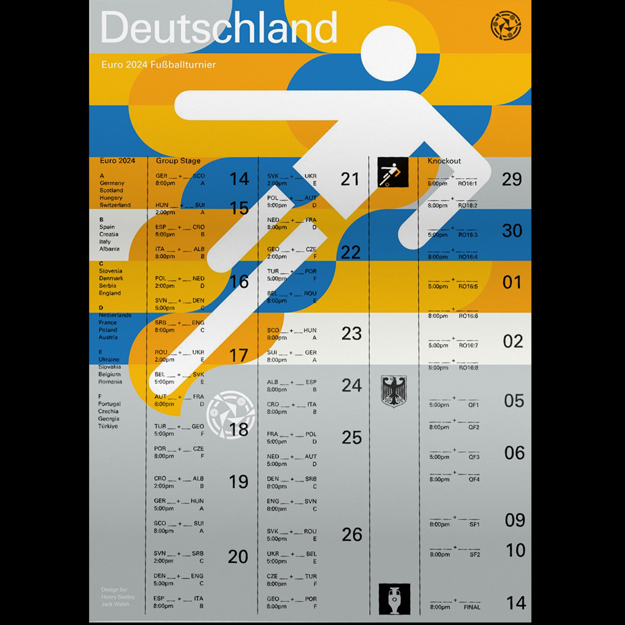 Jack Walsh X Henry Seeley | Euro 2024 Wallchart