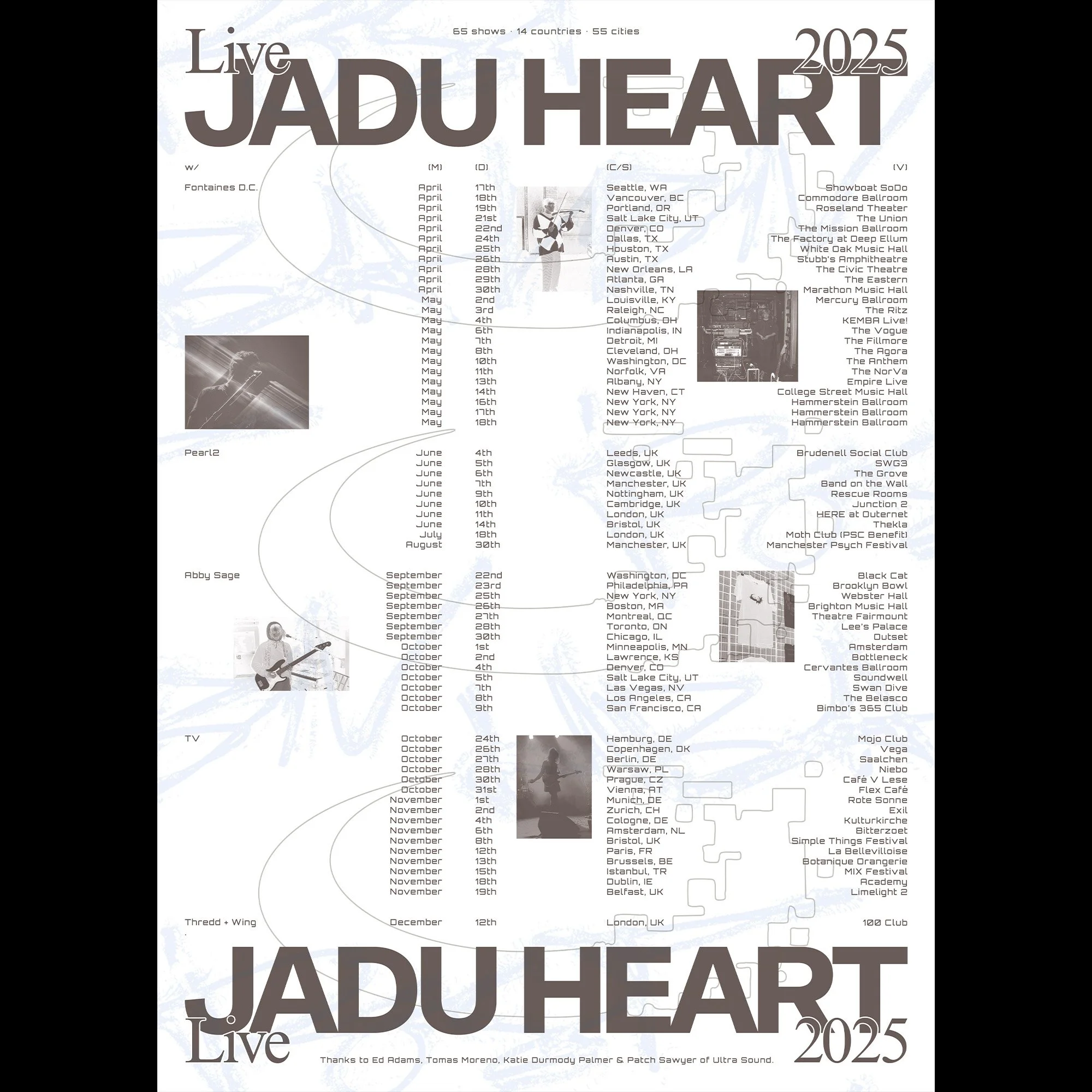 Jadu Heart | 2025 Live Tour Poster
