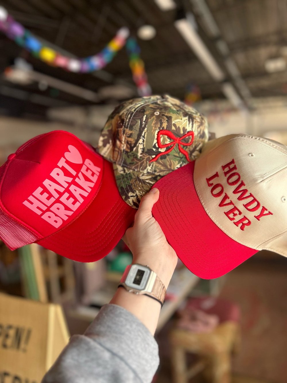 Camo Red Bow Structured Hat — NSCO