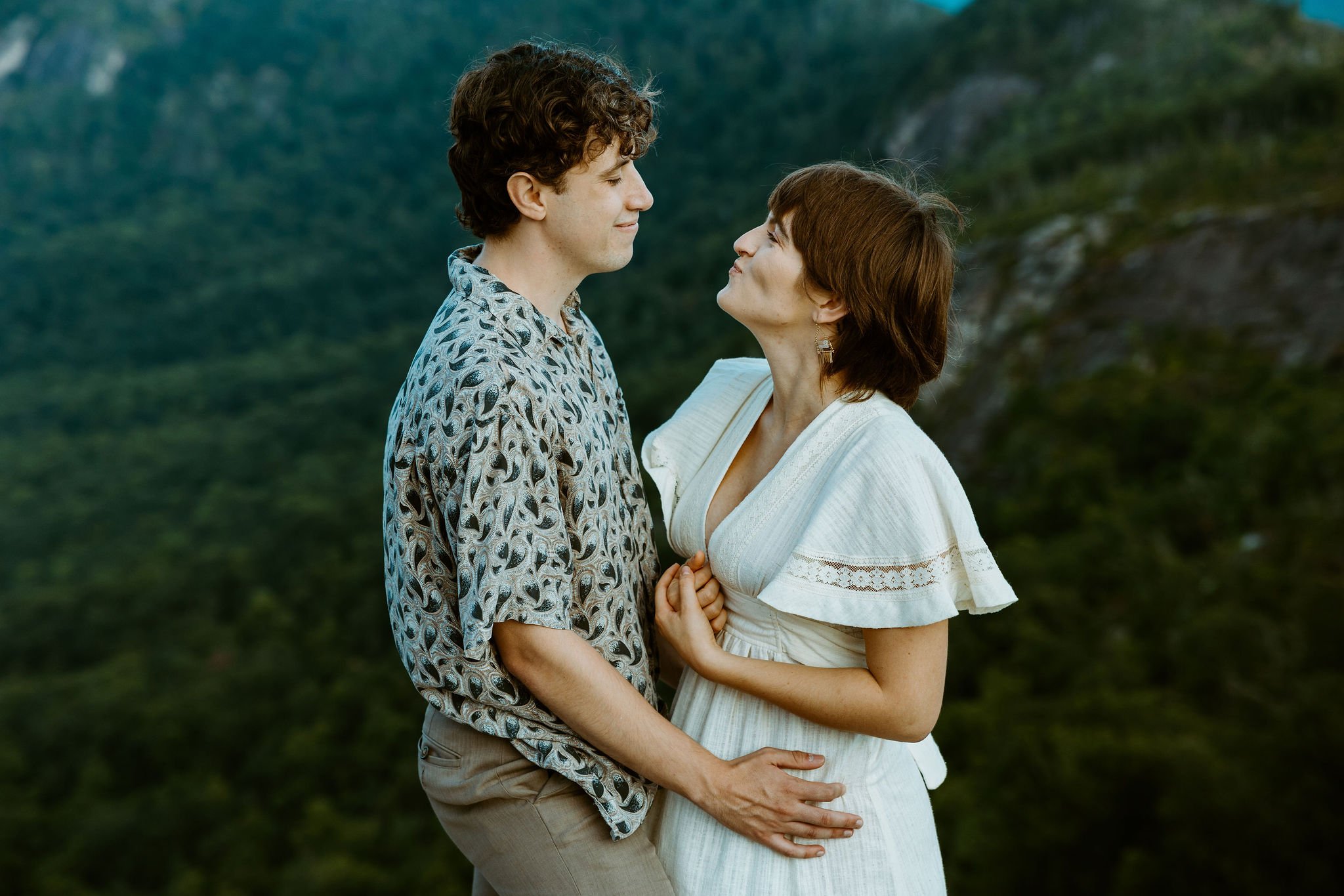 How to elope in North Carolina? Couple makes it legal at the courthouse and then heads to the mountains to share their vows while overlooking the blue ridge parkway.