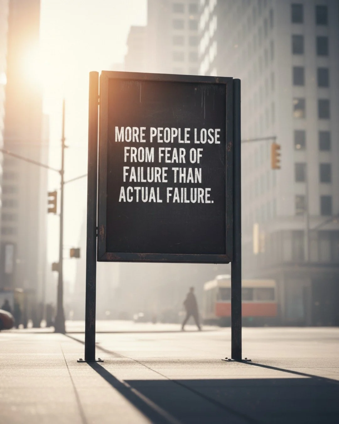&quot;More people lose from fear of failure than actual failure.&quot;

What&rsquo;s one thing you would do differently if you weren&rsquo;t worried about failing? 💭

#FounderLeadership #ConsciousLeadership #PersonalGrowth #HighPerformanceMindset #L