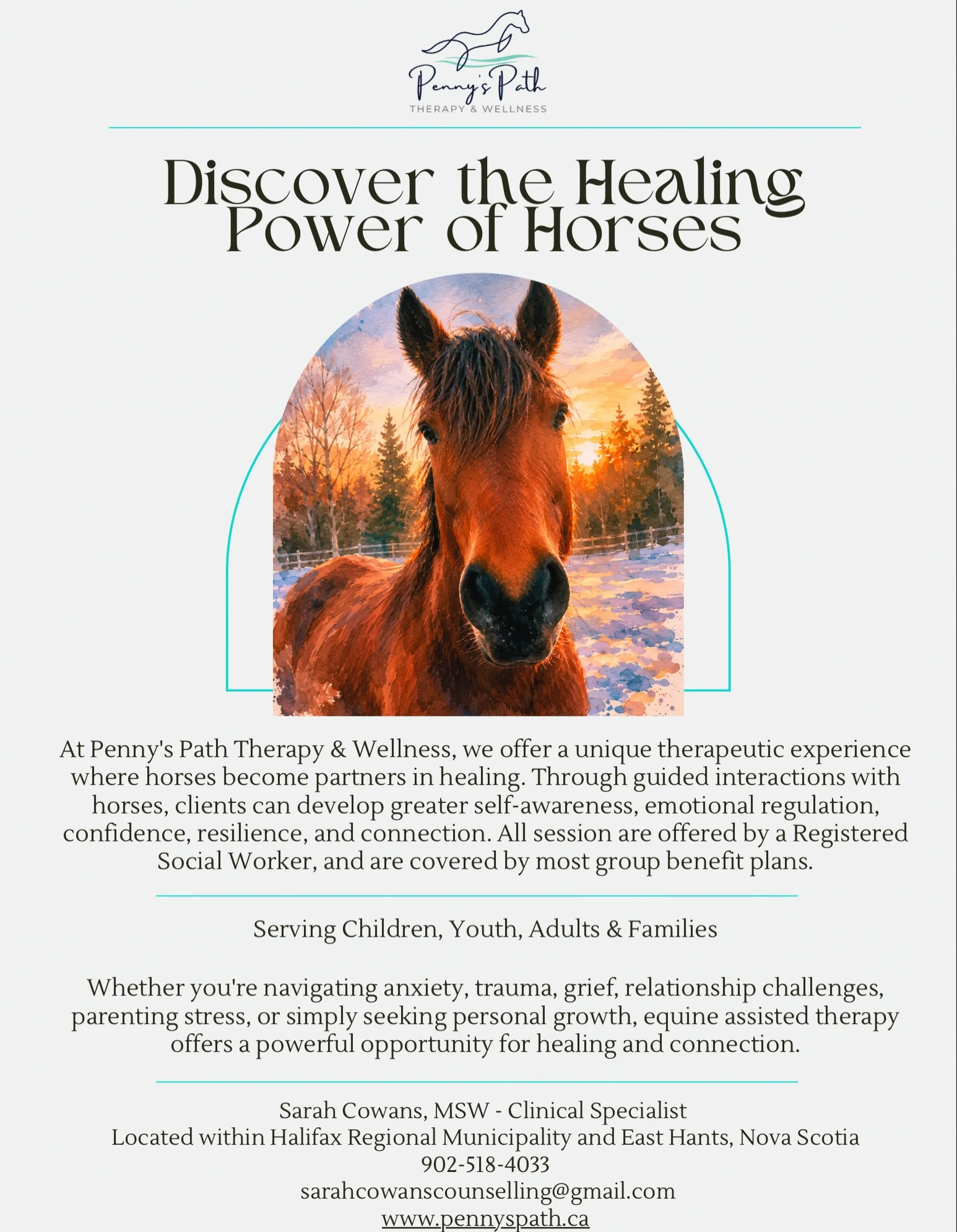 Interested in learning more about equine assisted therapy and the benefits? Reach out today 🫶🏼

#equineassistedtherapy #equineassistedservices #equineassistedwellness #novascotia #horses