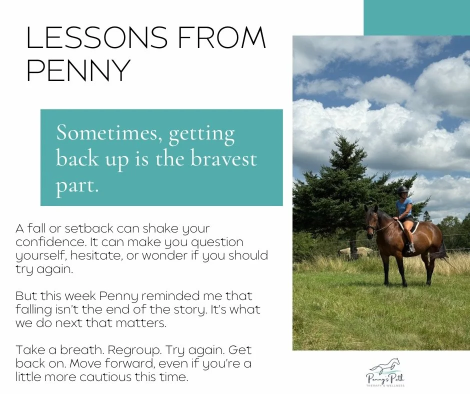 Sometimes, life knocks us down.

Penny has taught me that falling isn&rsquo;t the failure. Staying down because we&rsquo;re afraid of falling again is where we can get stuck.

Getting back up doesn&rsquo;t mean pretending it didn&rsquo;t happen. It m
