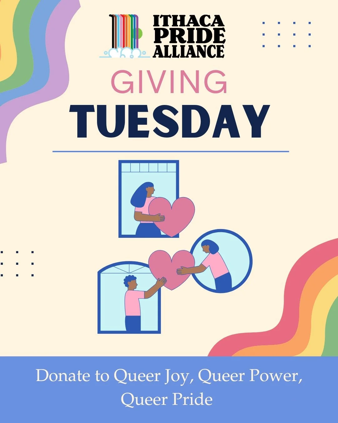 Every dollar you give directly supports the organization and empowerment of the LGBTQ+ community in Ithaca and Tompkins County and brings us one step closer to realizing our dream of a more connected and vibrant community. #givingtuesday #ithaca