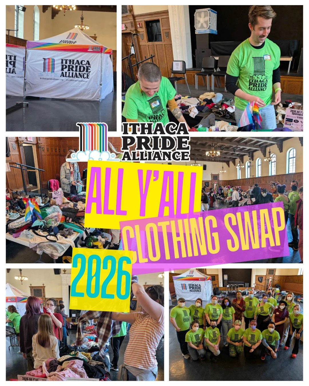 Last Saturday we held this year's All Y'All clothing swap at CSMA in downtown Ithaca. We had SUCH a good turnout! Lots of volunteers and 189 visitors served. Thank you to all our volunteers and to our sponsors for making it such a success!

#ithacany