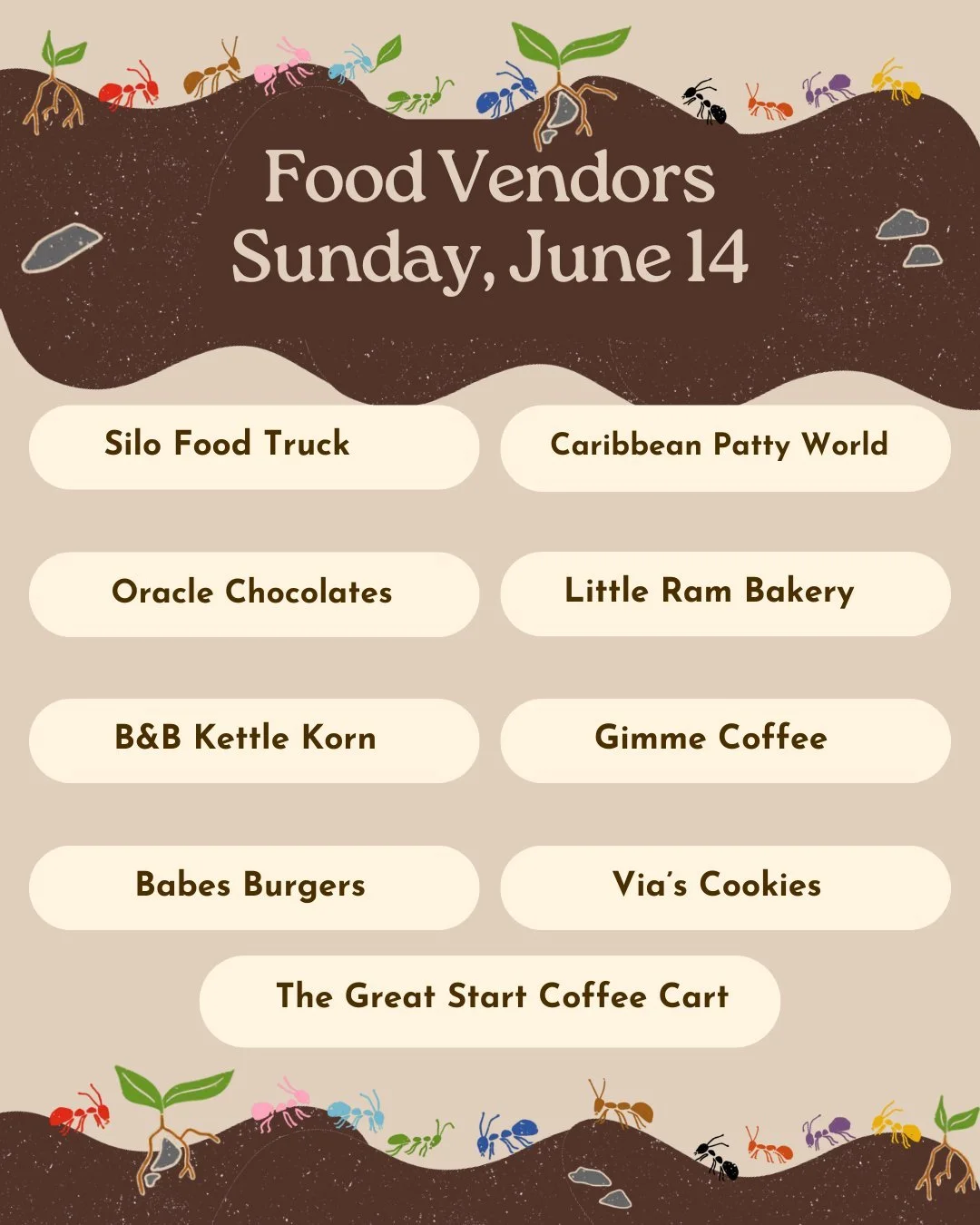 Stopping by Pride in the Park on Sunday? We have lots of yummy options for lunch and treats! Check out these food vendors this Sunday at Dewitt Park:

@silofoodtruck @caribbeanpattyworld @oraclechocolates @littlerambakery @gimmecoffee@babes_burger @v