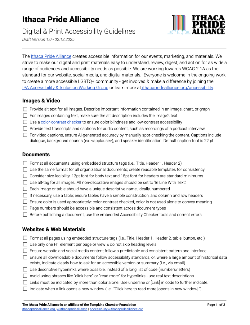 IPA Digital and Print Accessibility Guidelines
