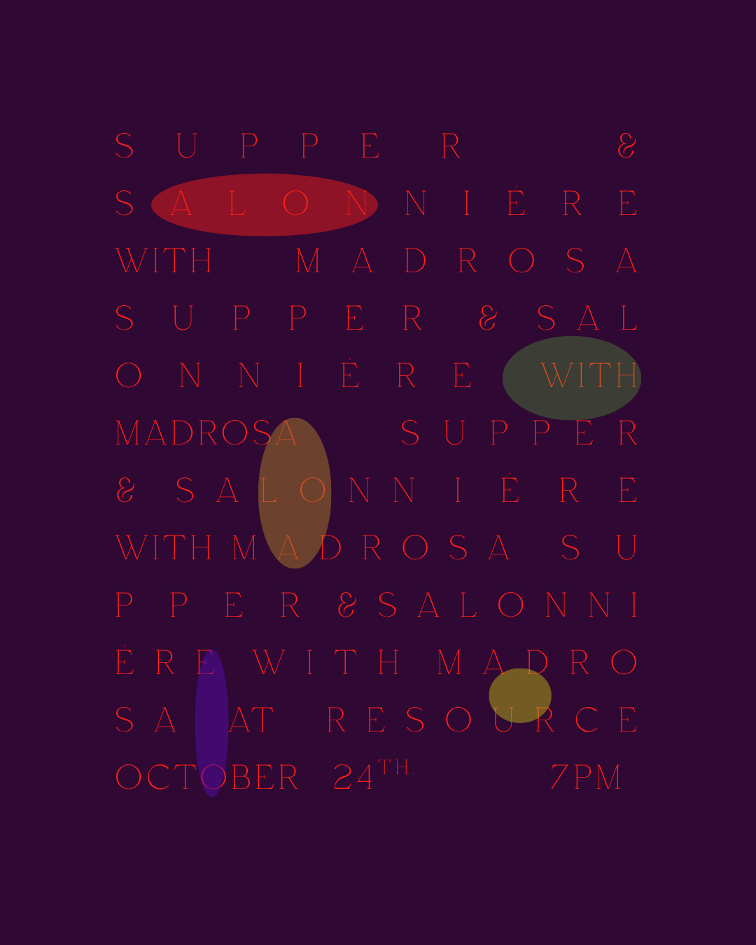 SUPPER & SALON AT RESOURCE