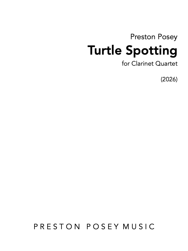 Turtle Spotting for Clarinet Quartet