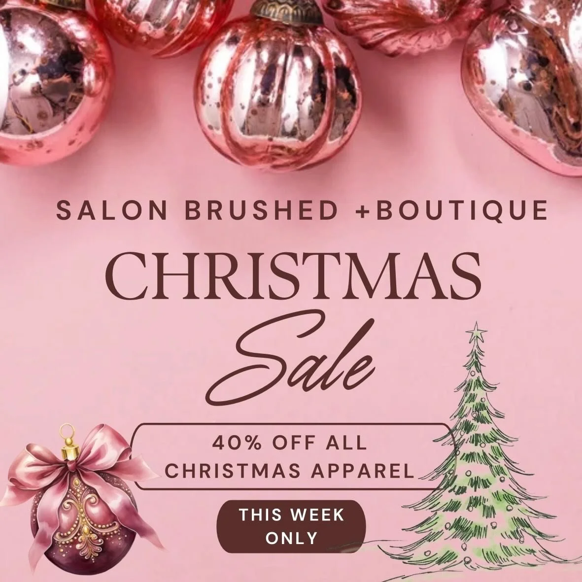 40% OFF ALL CHRISTMAS APPAREL 🎄🎁✨