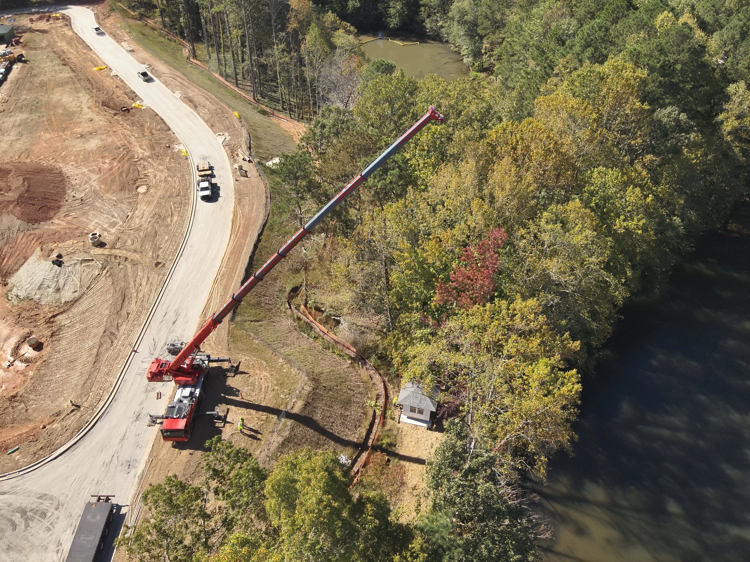 Crane truck available for utility or municipal tree removal inquiries