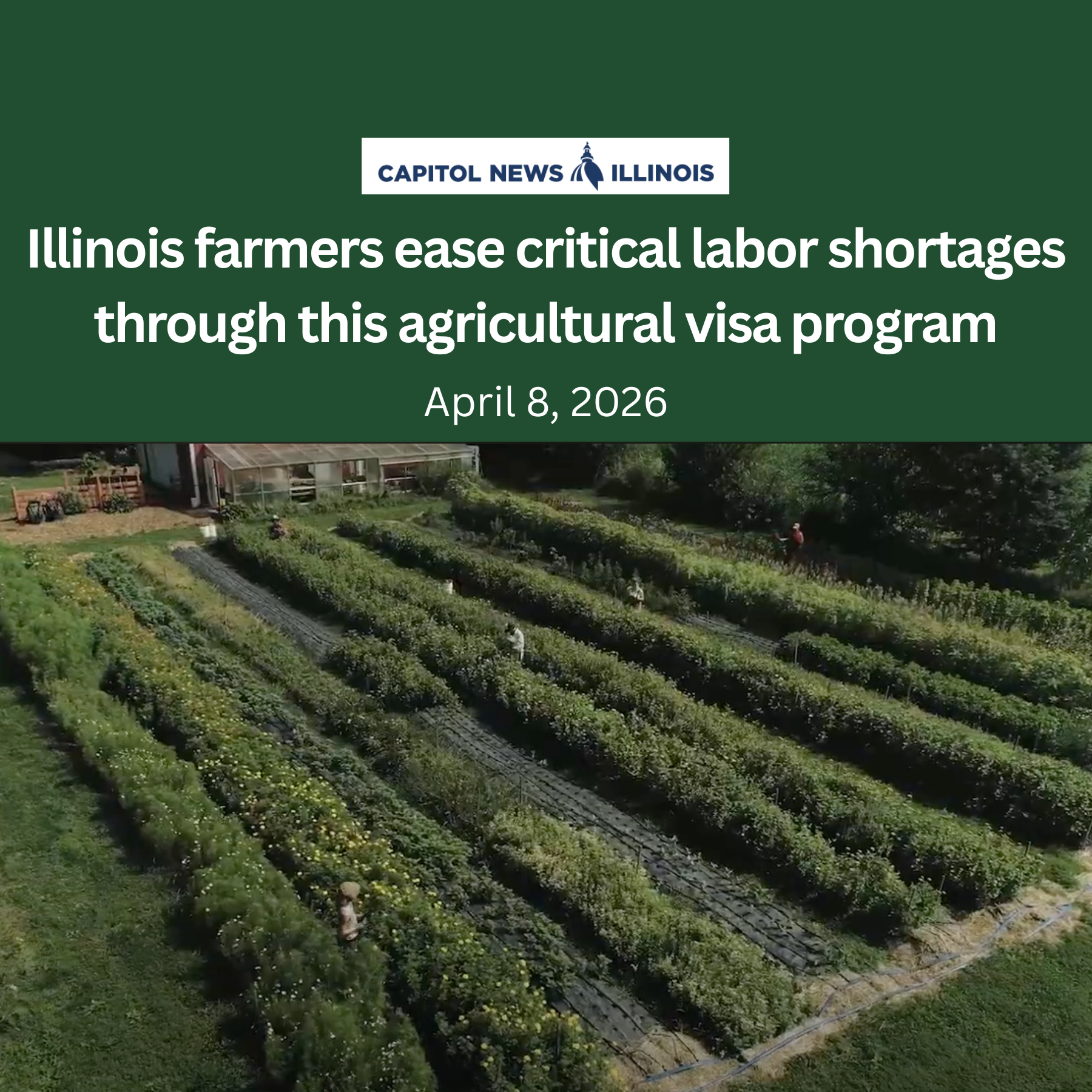 A picture of workers in a field below the article name