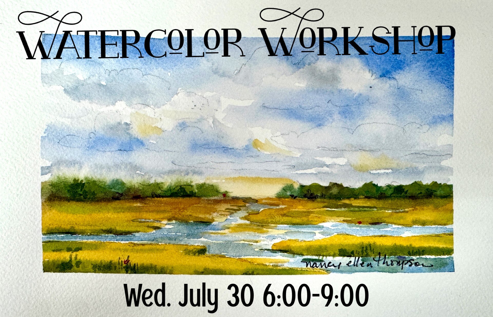 Watercolor Workshop - Marsh Landscape
