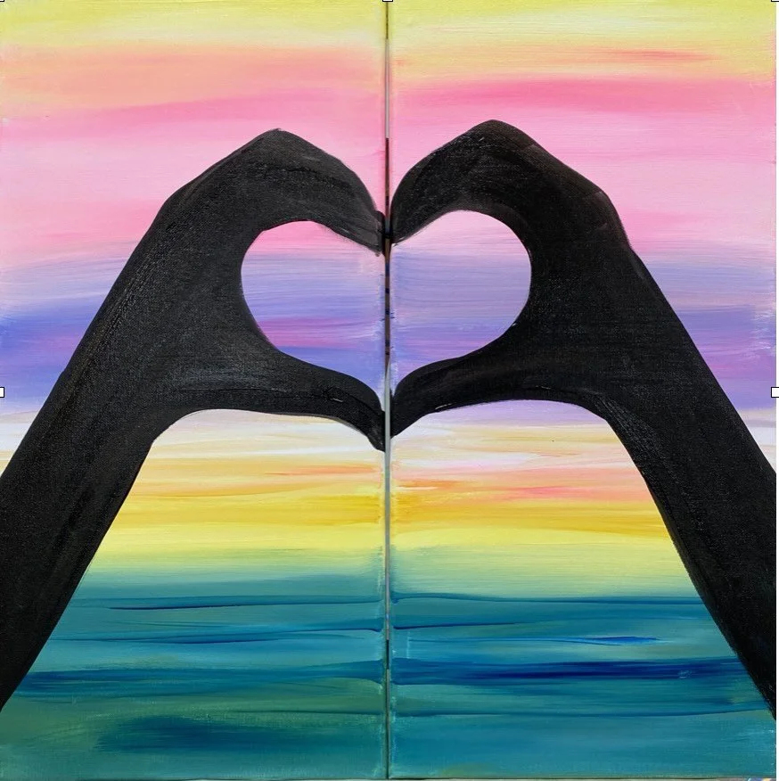Heart Hands-Adult 2 canvas $35
