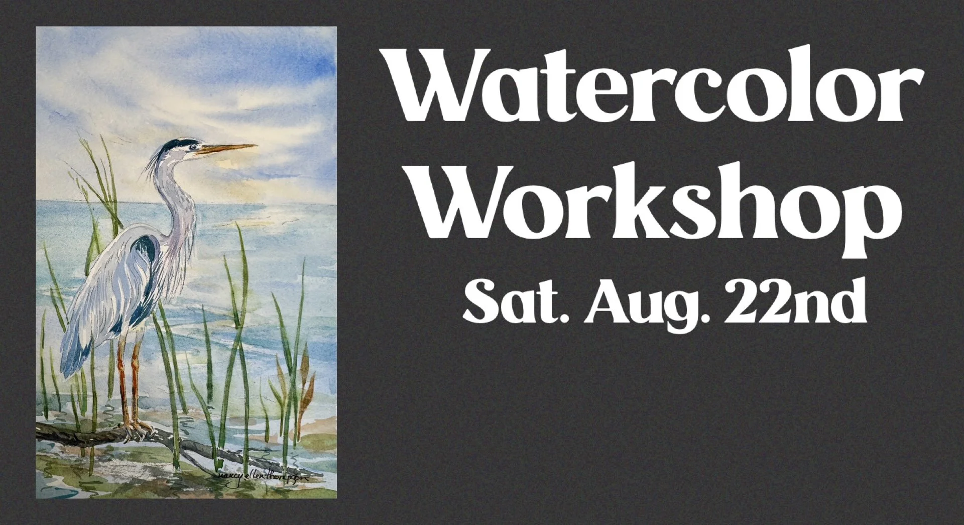 Watercolor Workshop-Lowcountry Heron