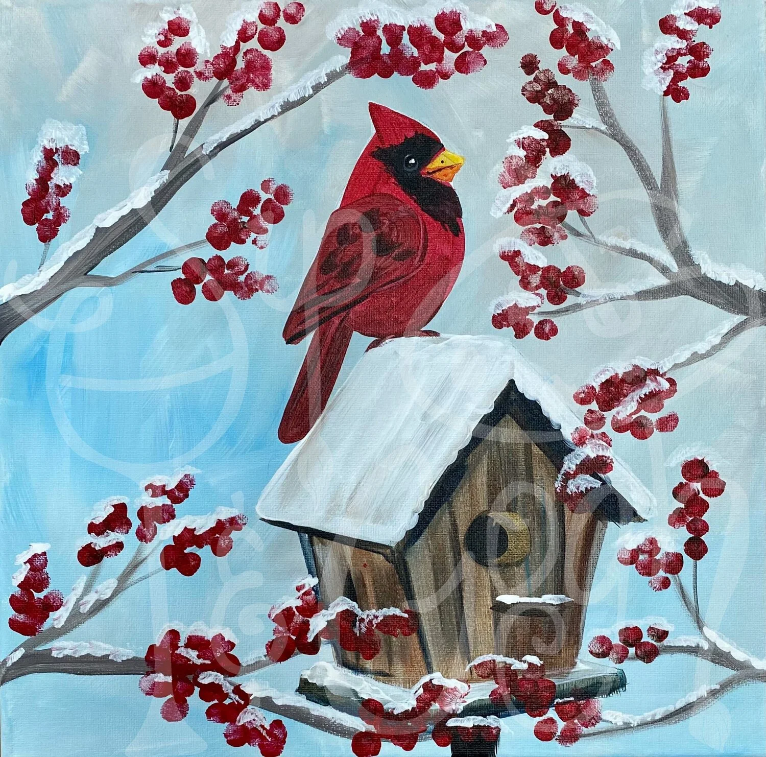 Cardinal in Snow