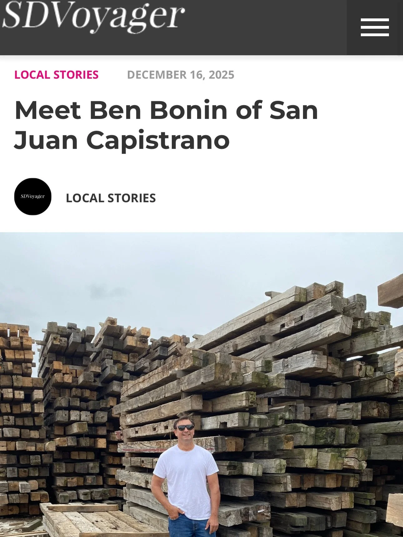 Article feature in SD Voyager! 💫

So excited to share a new interview with @sdvoyagermag where I talk about my journey and the story behind U.S. Reclaimed. Huge thank you for continuing to highlight local creatives and small businesses 🙌

Read the 