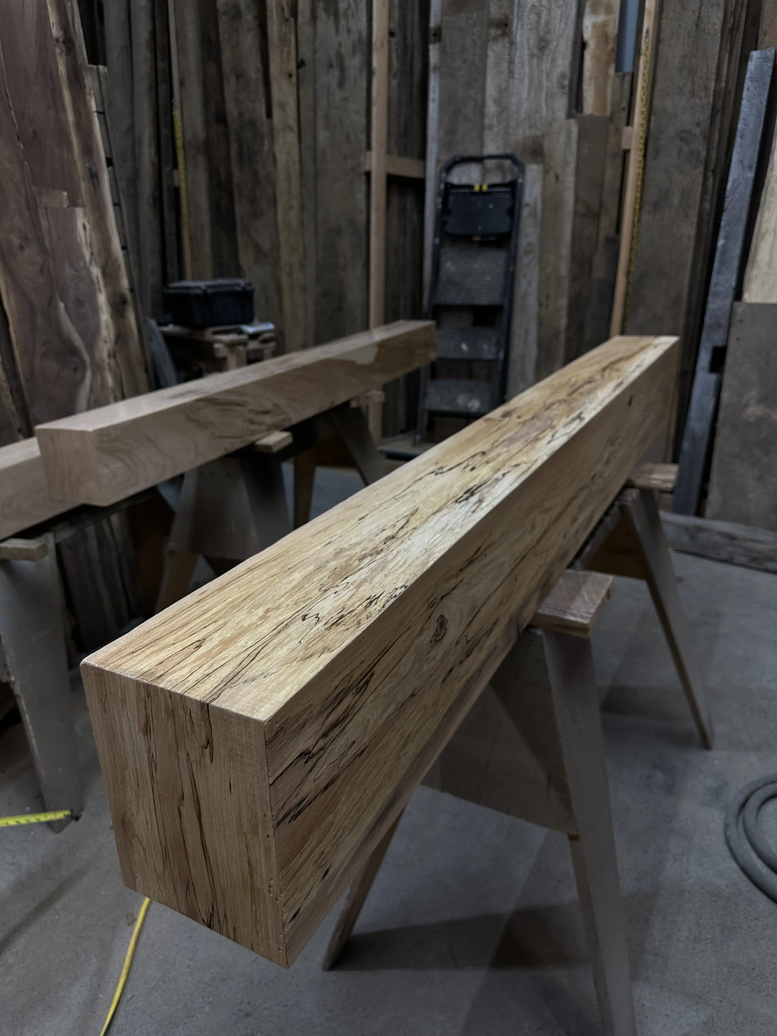 Spalted Elm Wood Box Mantle #2