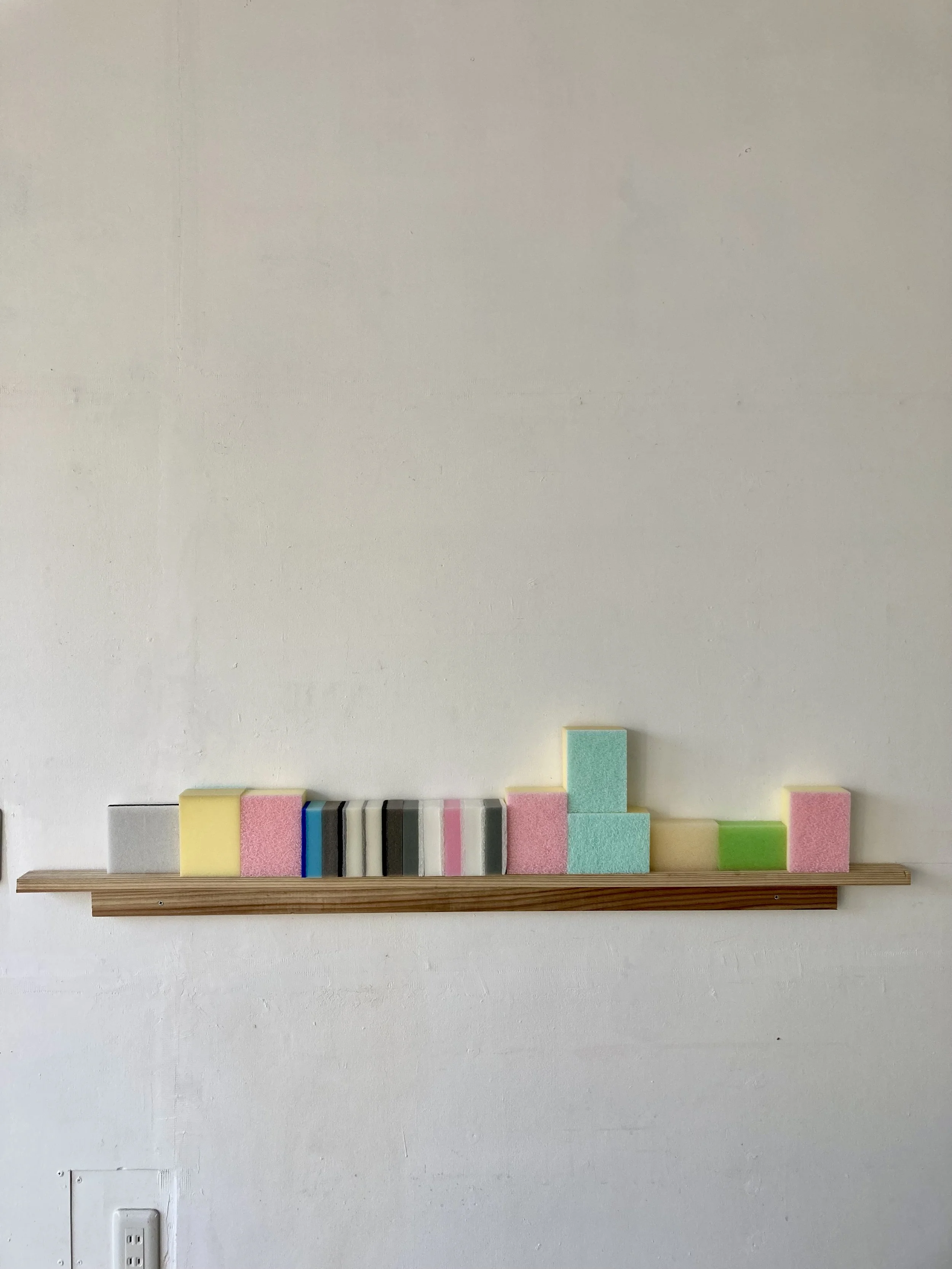 Title: Train some where in Fukuoka. Medium: Mixed Media. Size: 55cm x 9cm