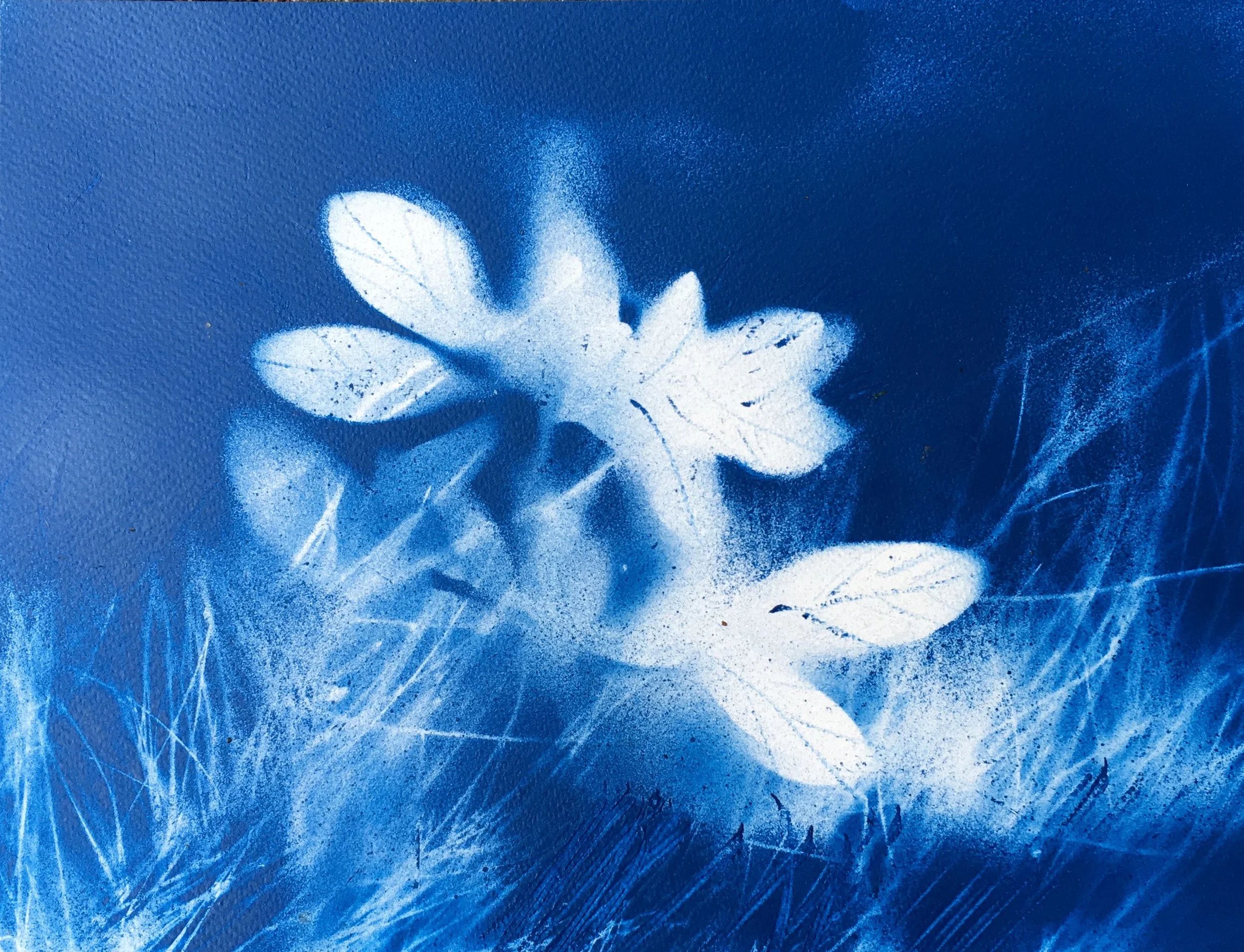 Title: Blue I. Medium: Spray Paint. Size: 300mx260m