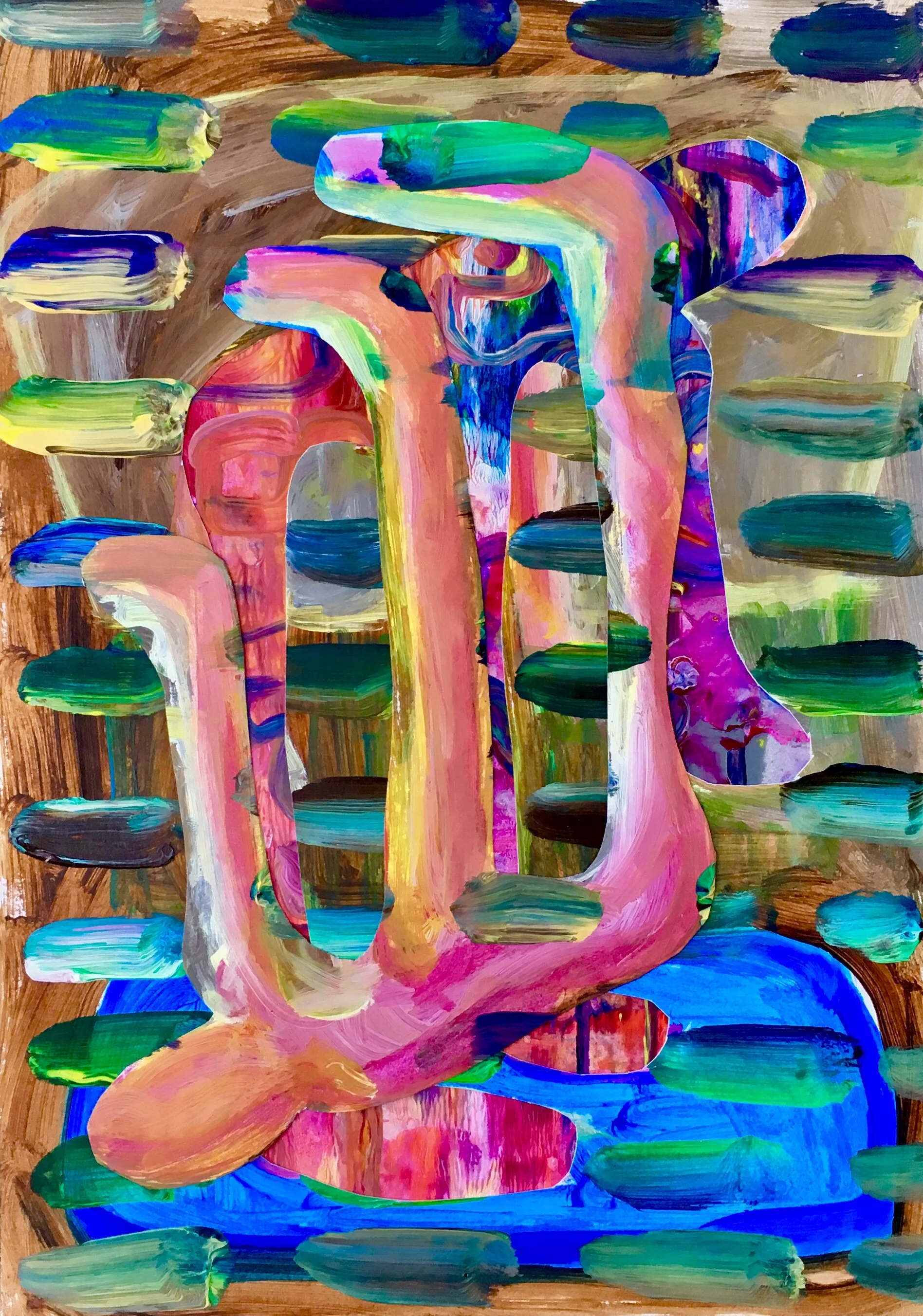 Title: Slow Drive.   Medium: Mixed media.  Size: 297x420mm.  Private Collection.  