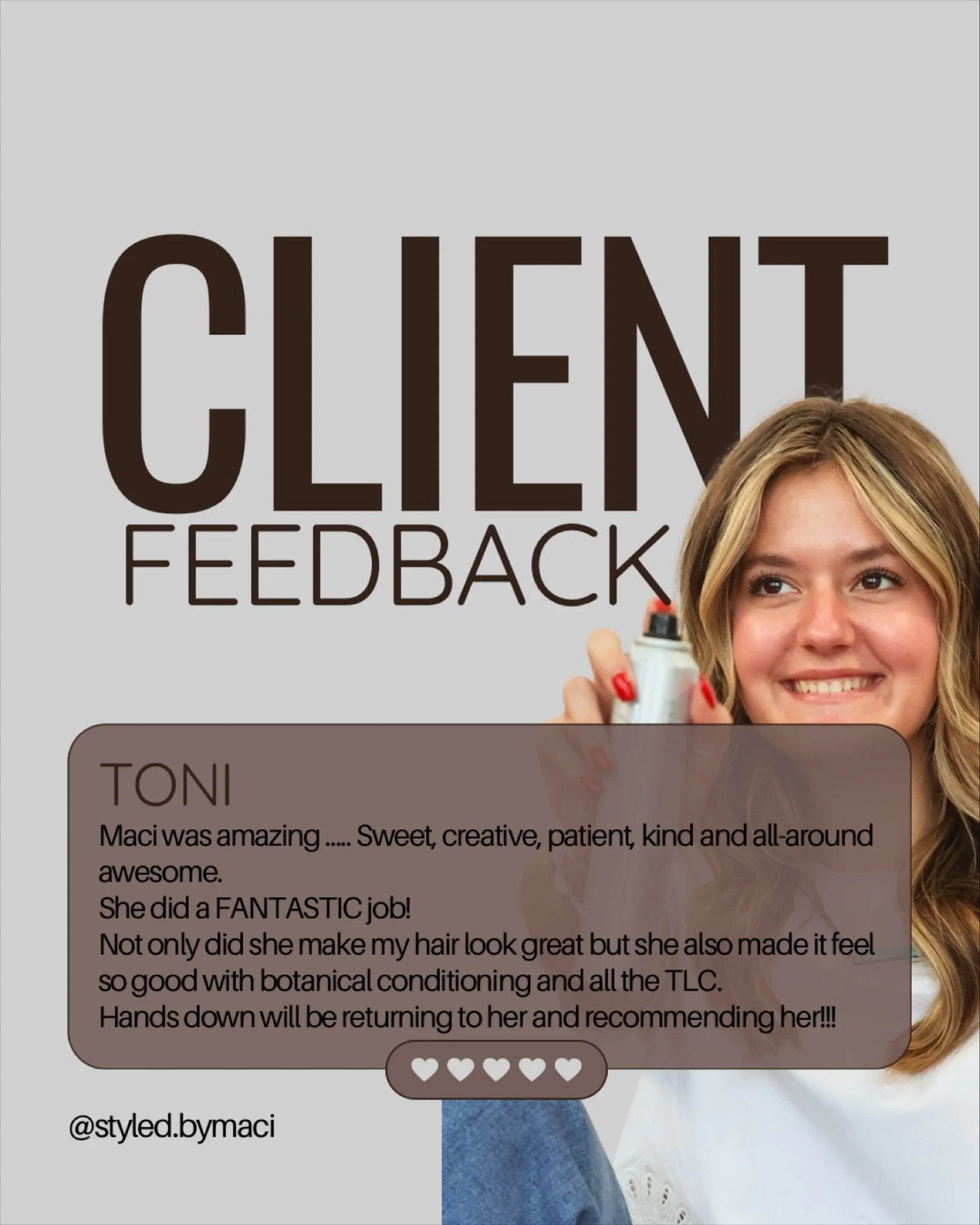 💌 thank you for the kind review, Toni! 

We love our girl @styled.bymaci !