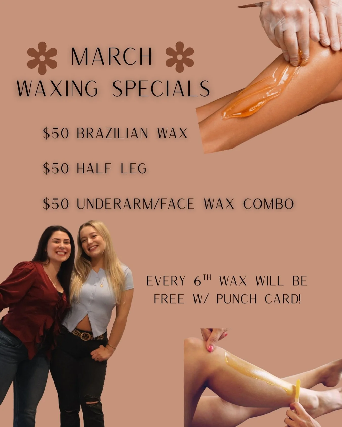 Is it just us or does warm weather instantly mean it&rsquo;s time to get summer-ready? ☀️

Smooth skin season is officially here. Come see Kayla or Alexis for your waxing and get prepped for all the shorts, swimsuits, and sunshine ahead!!!!!

#waxing