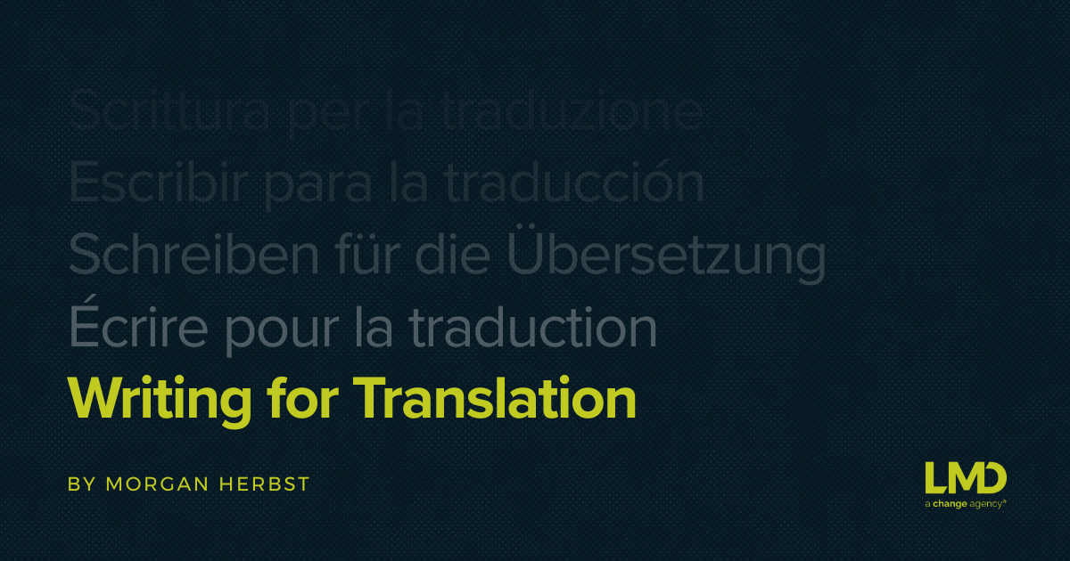 Writing for Translation