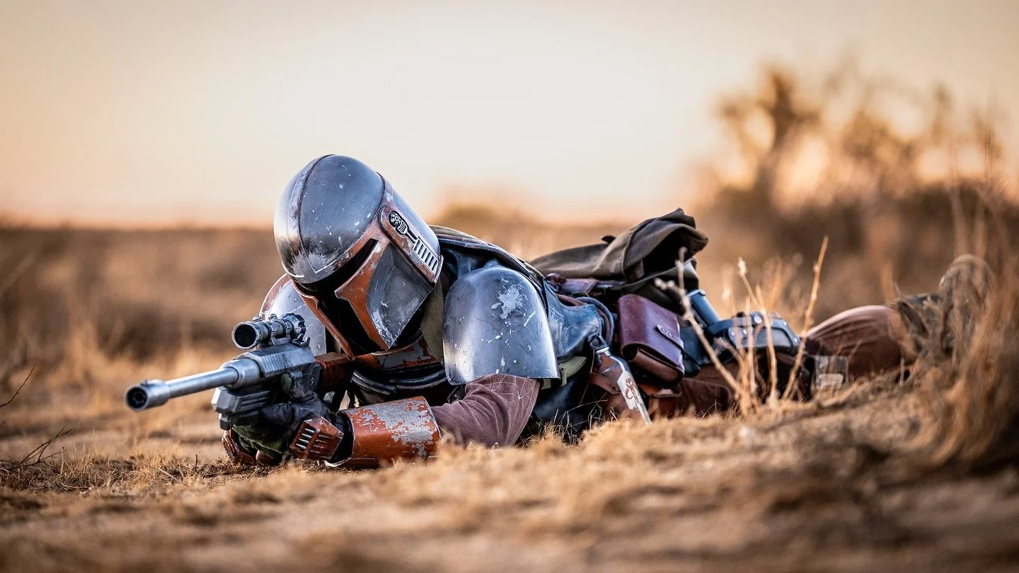 From a recent Outpost 77 event. Fighting the setting sun. These guys were so great!

#drokephotography #starwarscosplay #mandalorian #twinsunsranch #socalphotographer