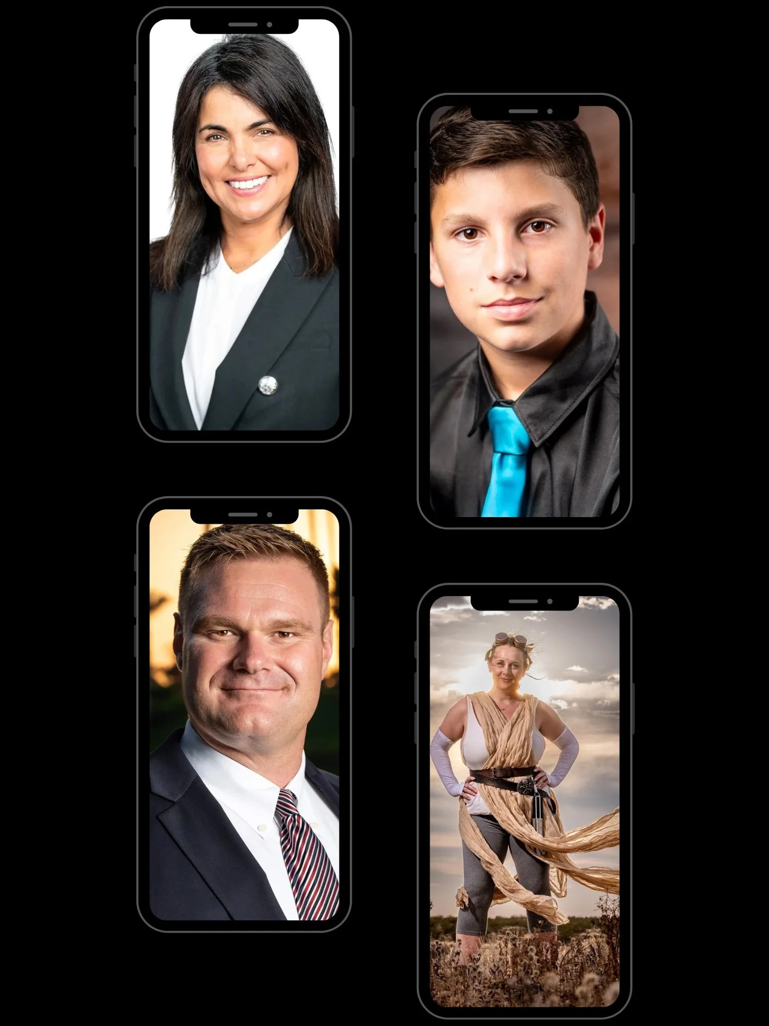 Four images for business, actors and creative sessions