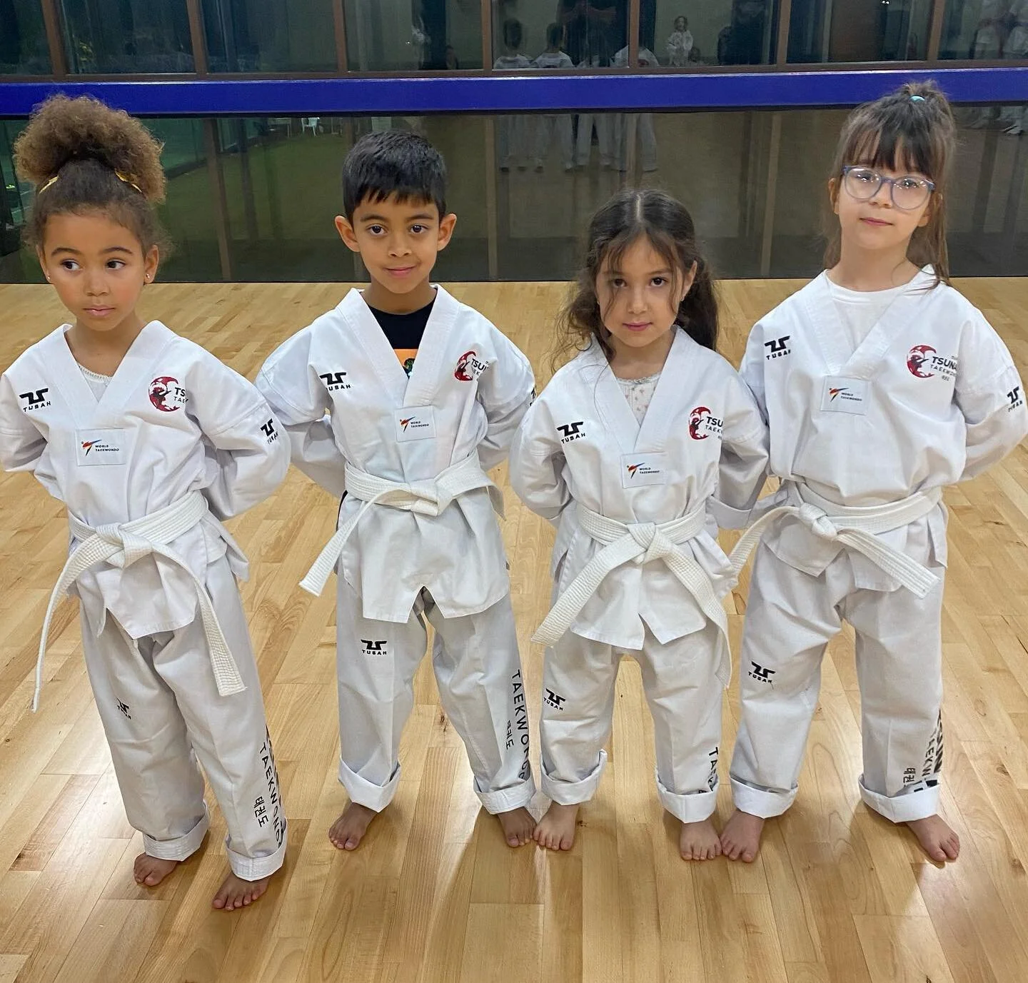 These white belts mean business. 
#tsunamitaekwondo #tsunami #tkd #taekwondo #whitebelt #littletigers #worldtaekwondo #britishtaekwondo #londontaekwondo #taekwondolondon #beginners #ata #waves