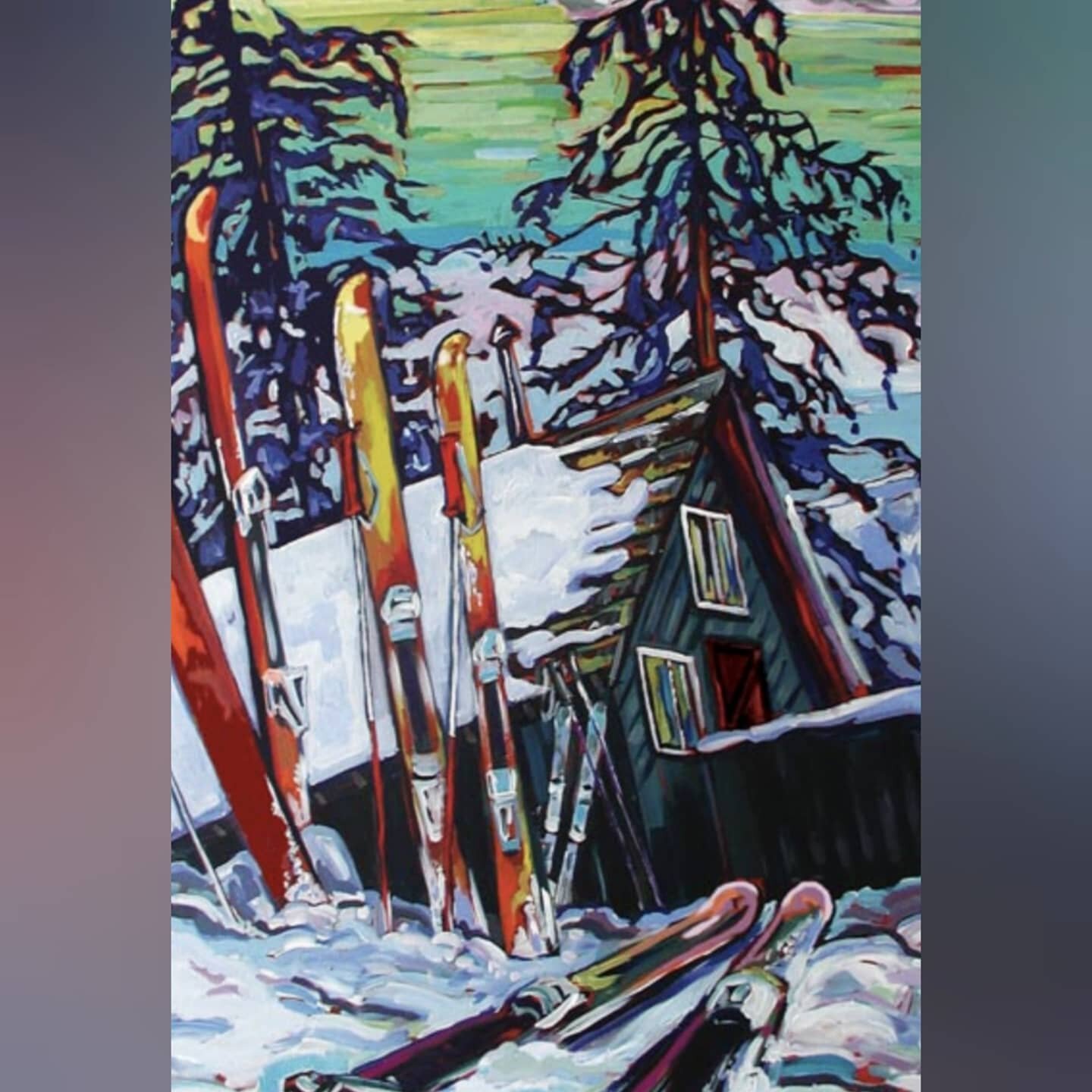 Hope everyone is enjoying the fresh snow and the warmer temperatures! #springskiinghasstarted
.
.
Race shack 26x18&quot; - $480
Stephanie Guavin
#giclee #race #colours #ski #art #skiseason #springskiing #bcartist #shoplocal #sunpeaks #sunpeaksresort 