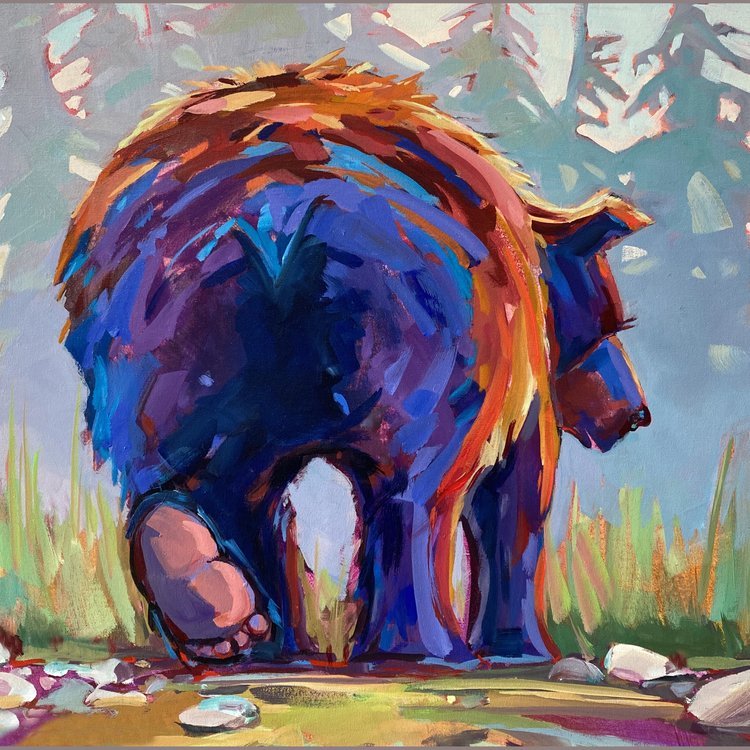 "Bear Bum" - Canvas Print - STEPHANIE GAUVIN