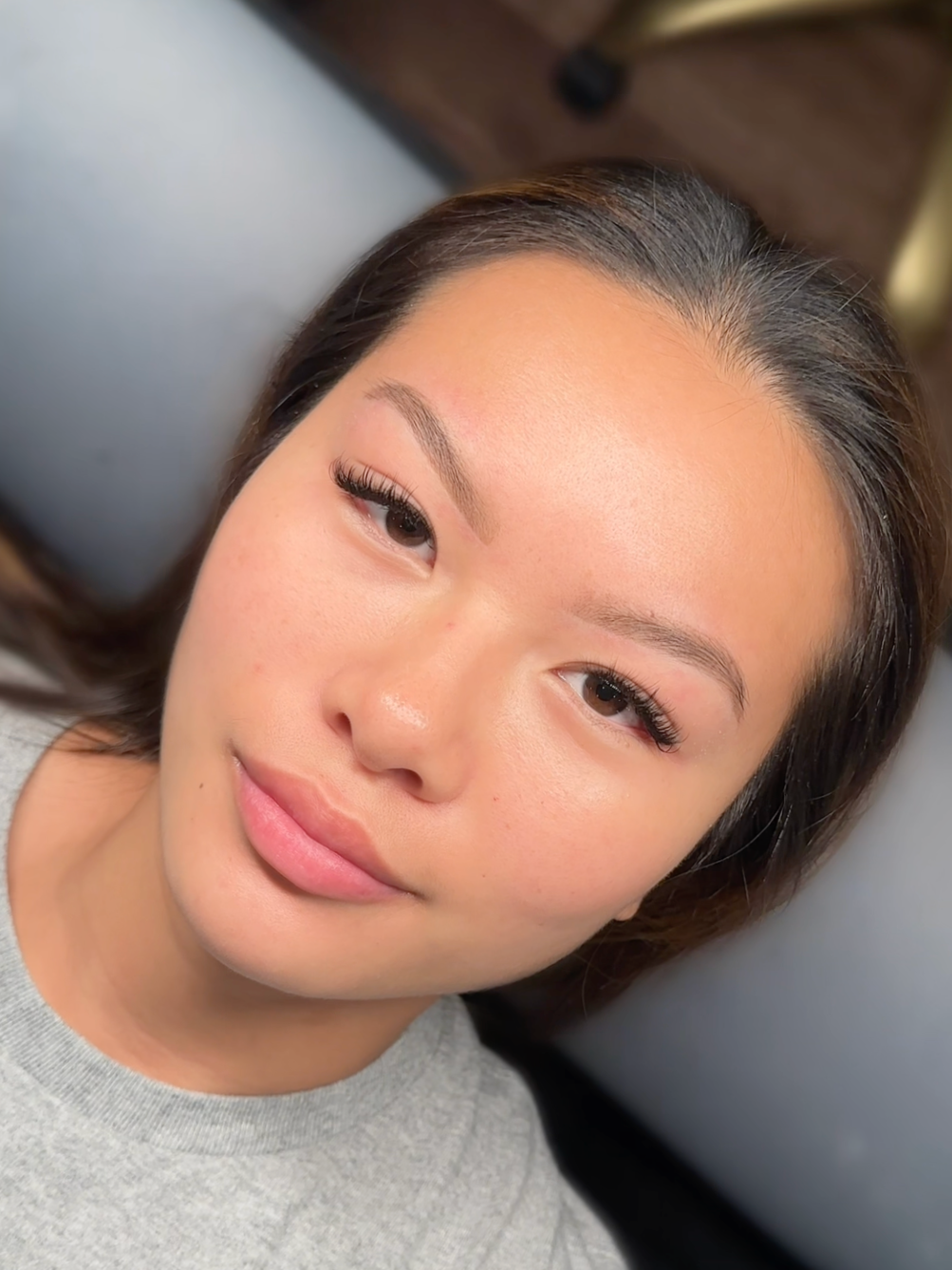 Customized eyelash extensions, close up of content model with cat eye lash extensions in Southington Connecticut