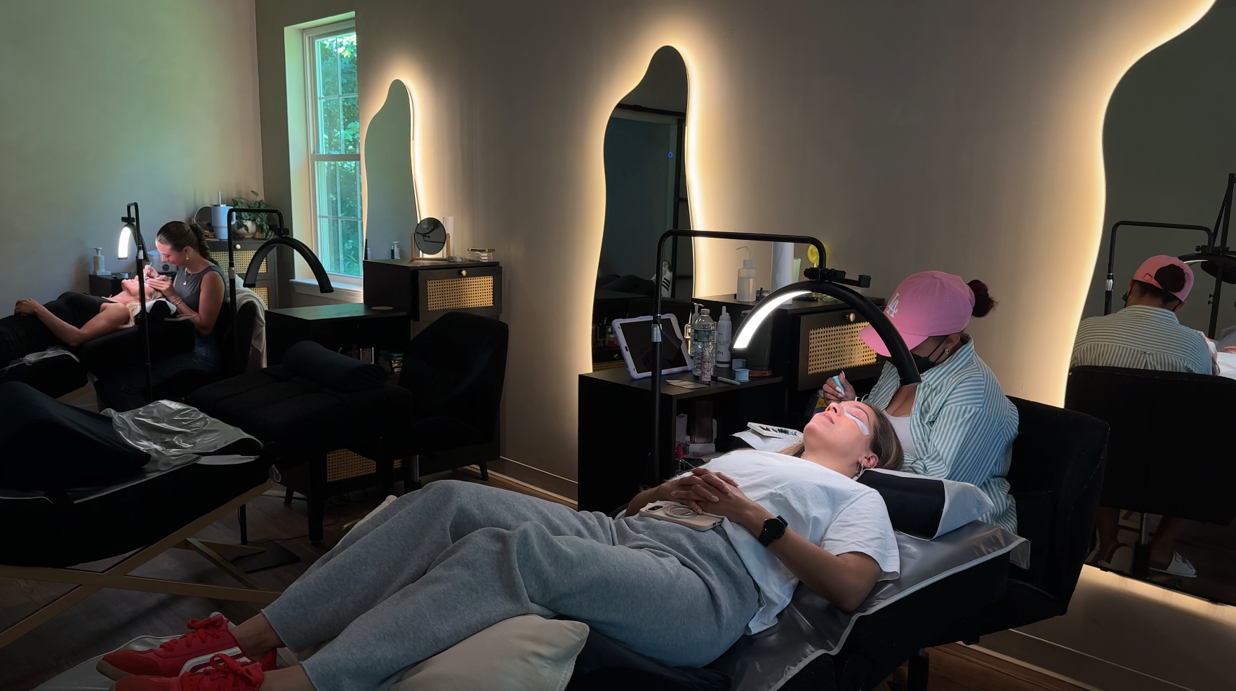 Interior of Amada Lash Studio with a clean, welcoming beauty treatment space