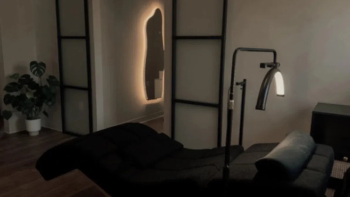 Interior of Amada Lash Studio, a luxury lash and brow studio in Southington, Connecticut