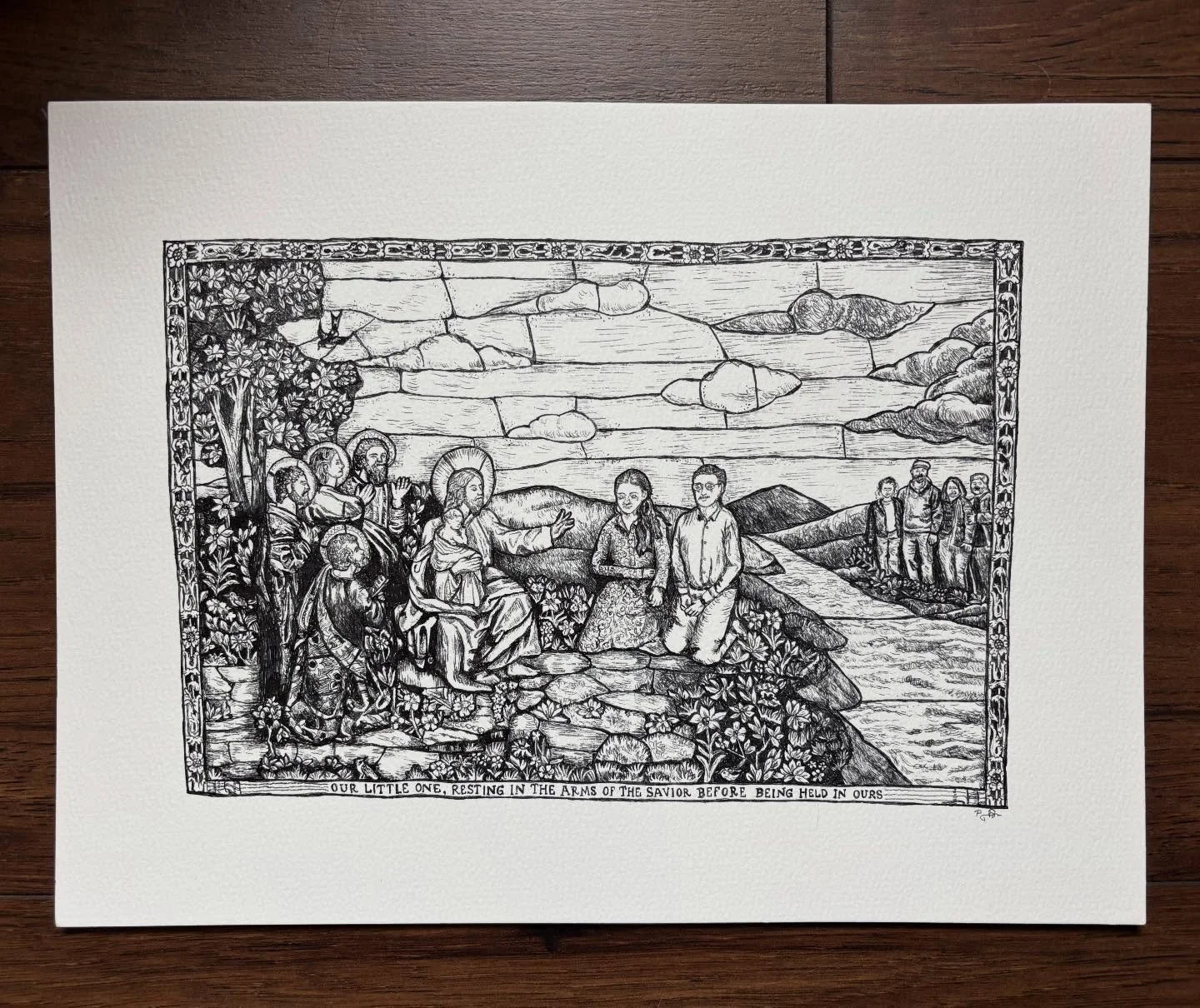 Made this piece for some close friends who lost their first child before being able to meet them. I felt so honored to be brought into something so intimate. They had a lot of beautiful ideas for imagery that I hope were brought to life ❤️

Shared wi