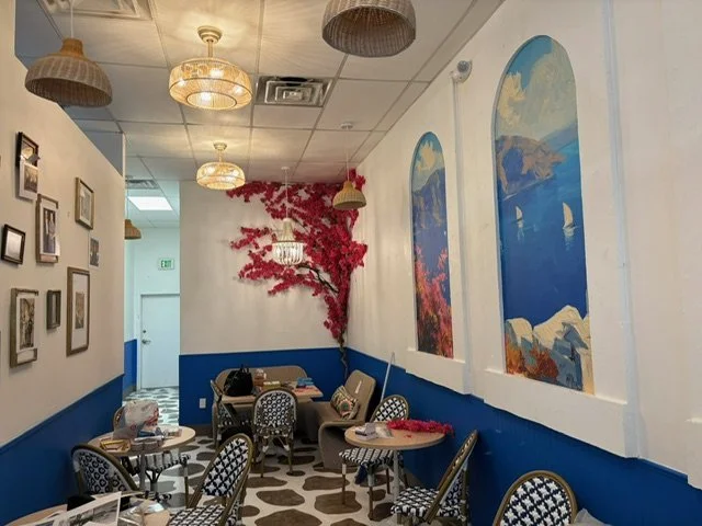 Restaurant remodel (paint, flooring, wall art)
