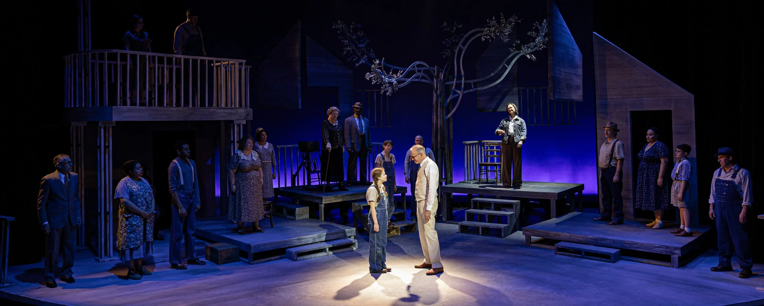 TO KILL A MOCKINGBIRD - Photos by Jim Sabitus | Director: Scott Edmiston | Scenic Designer: Janie E. Howland | Costume Designer: Rachel Padula-Shufelt | Lighting Designer: SeifAllah Salotto-Cristobal | Sound Designer: Chris Brousseau | Venue: Umbrell