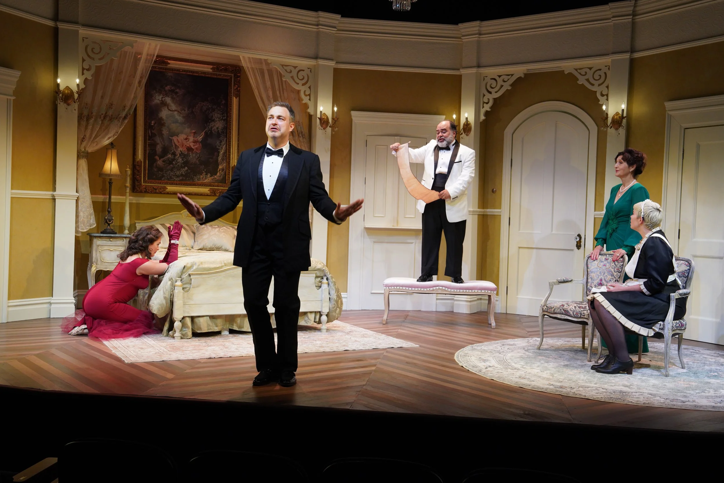 THEATER PEOPLE, OR THE ANGEL NEXT DOOR - Photos by Kit Noble | Director: Mark Shanahan | Assistant Director: Steve Pacek | Scenic Designer: James J. Fenton | Costume Designer: Annie J. Le | Lighting Designer: Alex Fetchko | Sound Designer: Jill BC Du