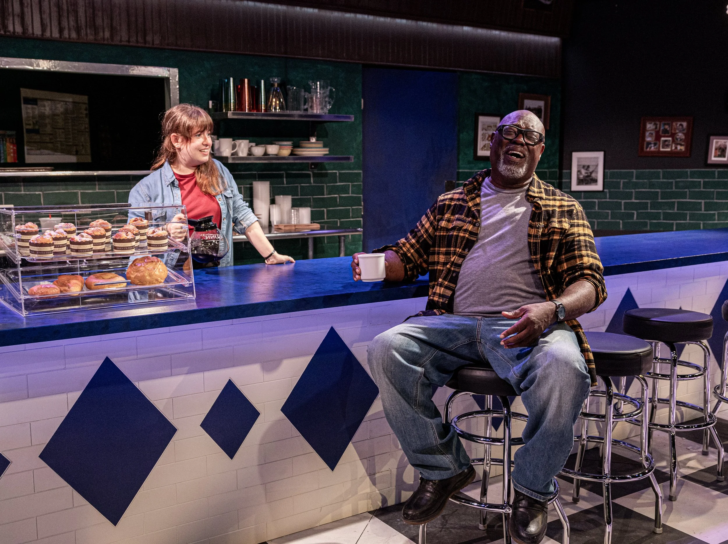 THE COUNTER - Photos by Jim Sabitus | Director: Alex Lonati | Scenic Designer: Julia Wonkka | Costume Designer: Kelly Baker | Lighting Designer: Ben Rush | Sound Designer: Aubrey Dube | Venue: Umbrella Arts Center Black Box Theater