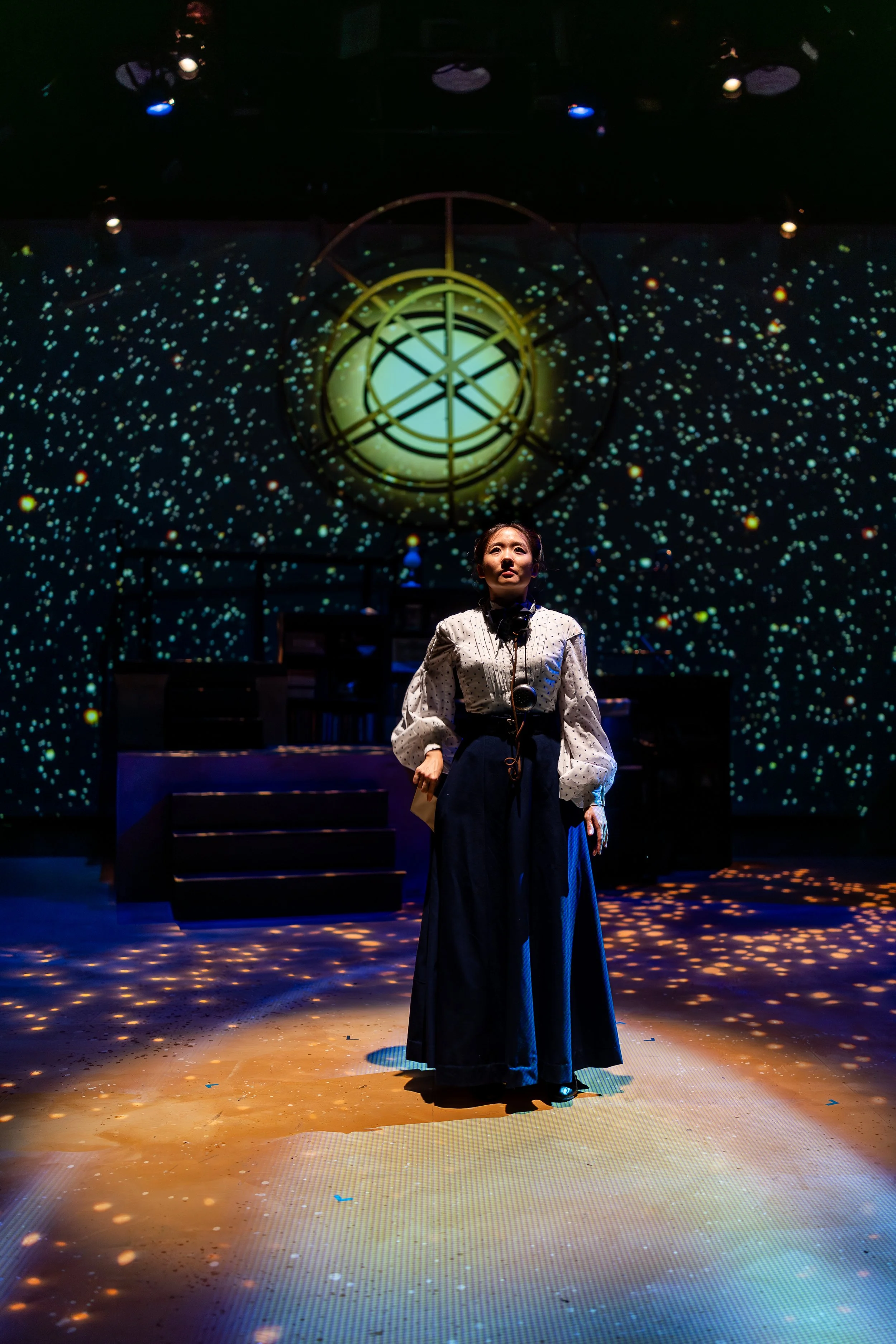 SILENT SKY - Photos by Nile Scott Studios | Director: Sarah Shin | Scenic Designer: Qingan Zhang | Costume Designer: Leslie Held | Lighting Designer: Eduardo M. Ramirez | Sound Designer: Kai Bohlman | Venue: Central Square Theater, Cambridge, MA
